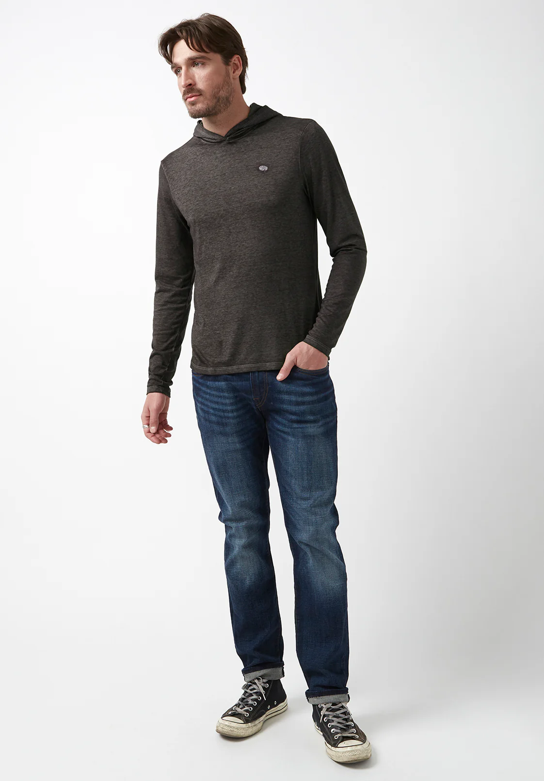Kathim Men’s Long-Sleeve Top in Black - BM24051 - Image 5