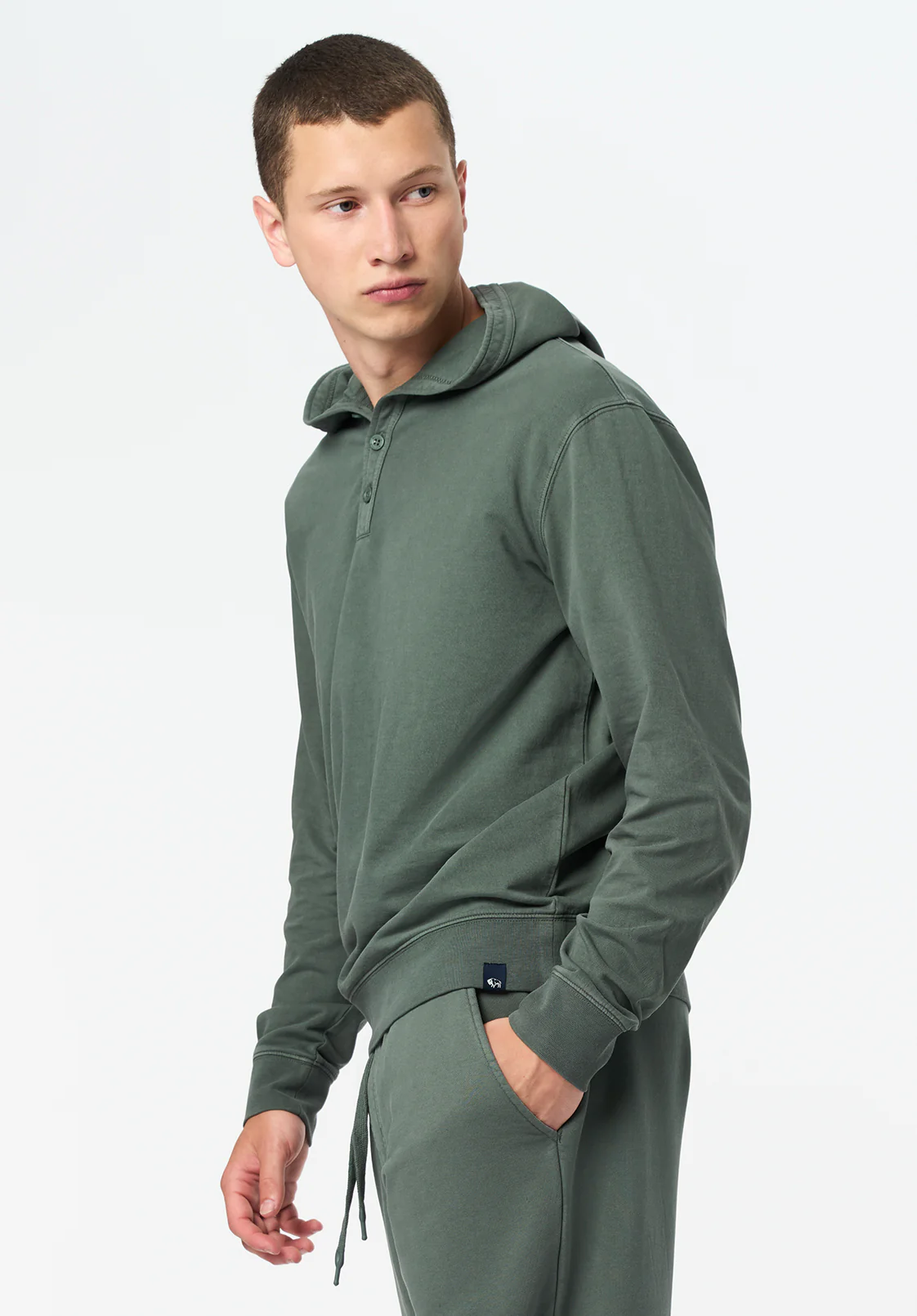 Kaye Men's Relaxed Pullover Hoodie, Dark Forest - BM24675 - Image 3