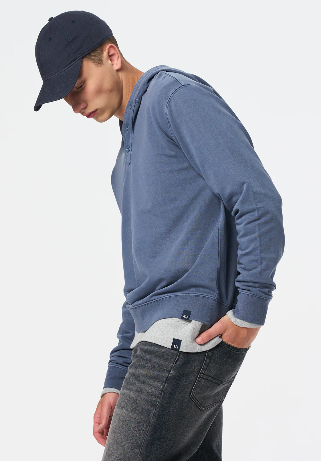 Kaye Men's Relaxed Pullover Hoodie, Mirage - BM24675 - Image 3