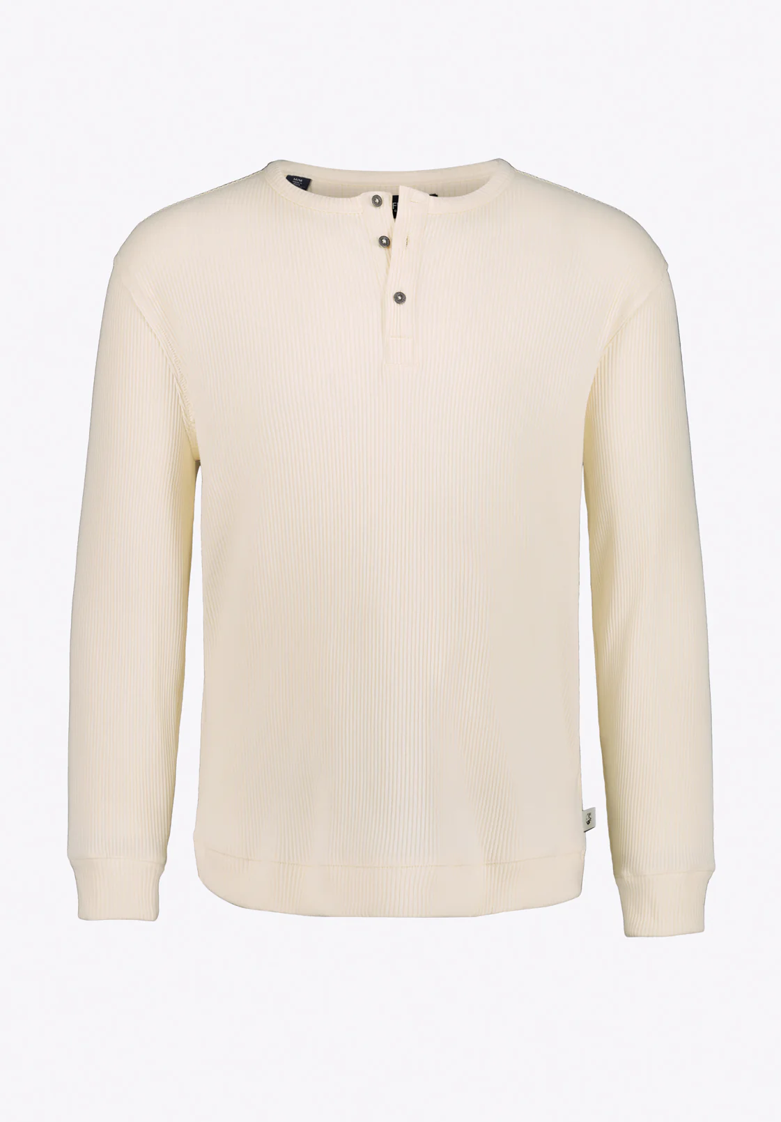 Kendro Men’s Long-Sleeve Henley Top, Buttercream - BM24762 - Image 5