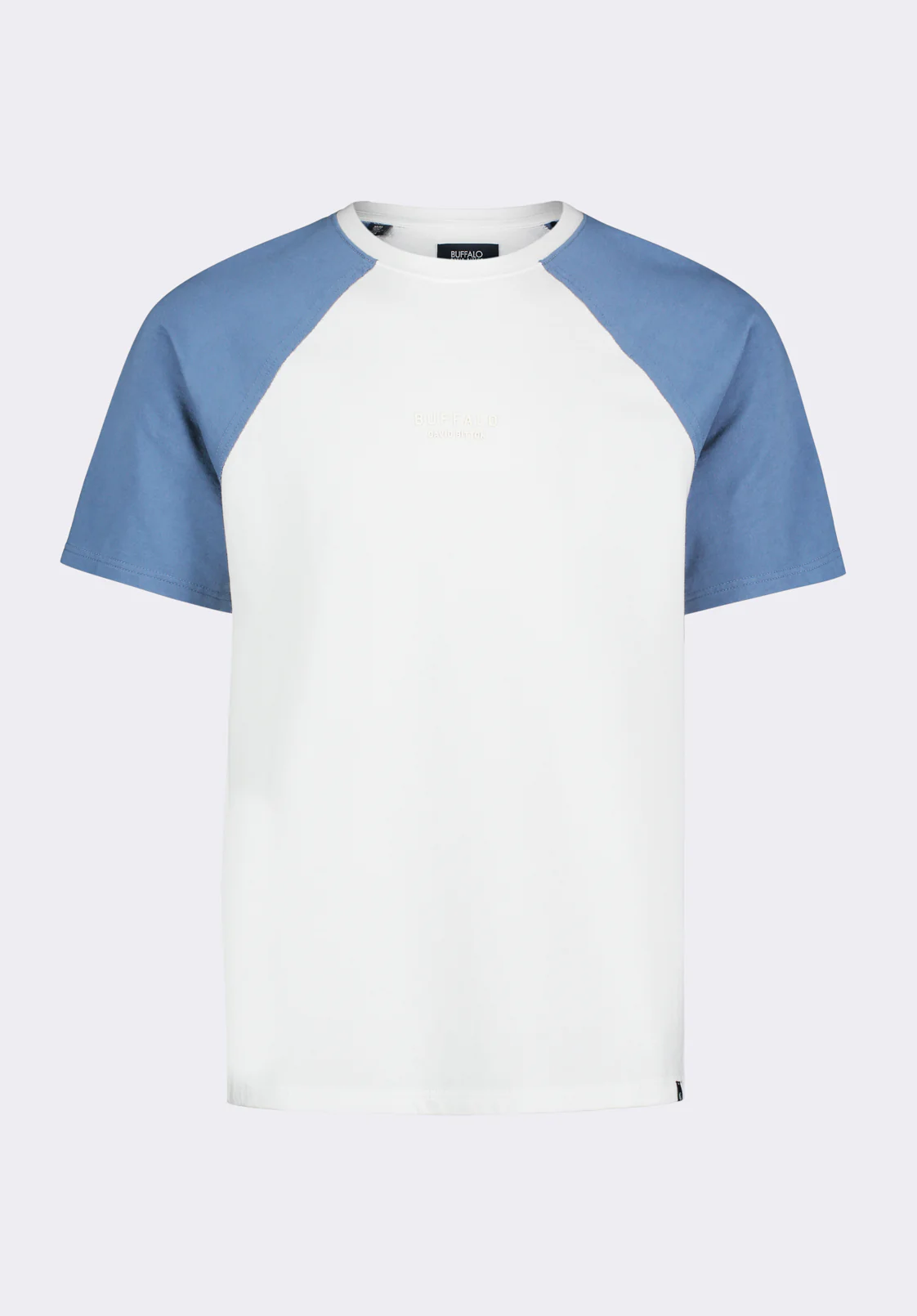 Killabee Men's Raglan French Terry Crewneck T-Shirt with Contrast Sleeves, White - BM24532 - Image 5