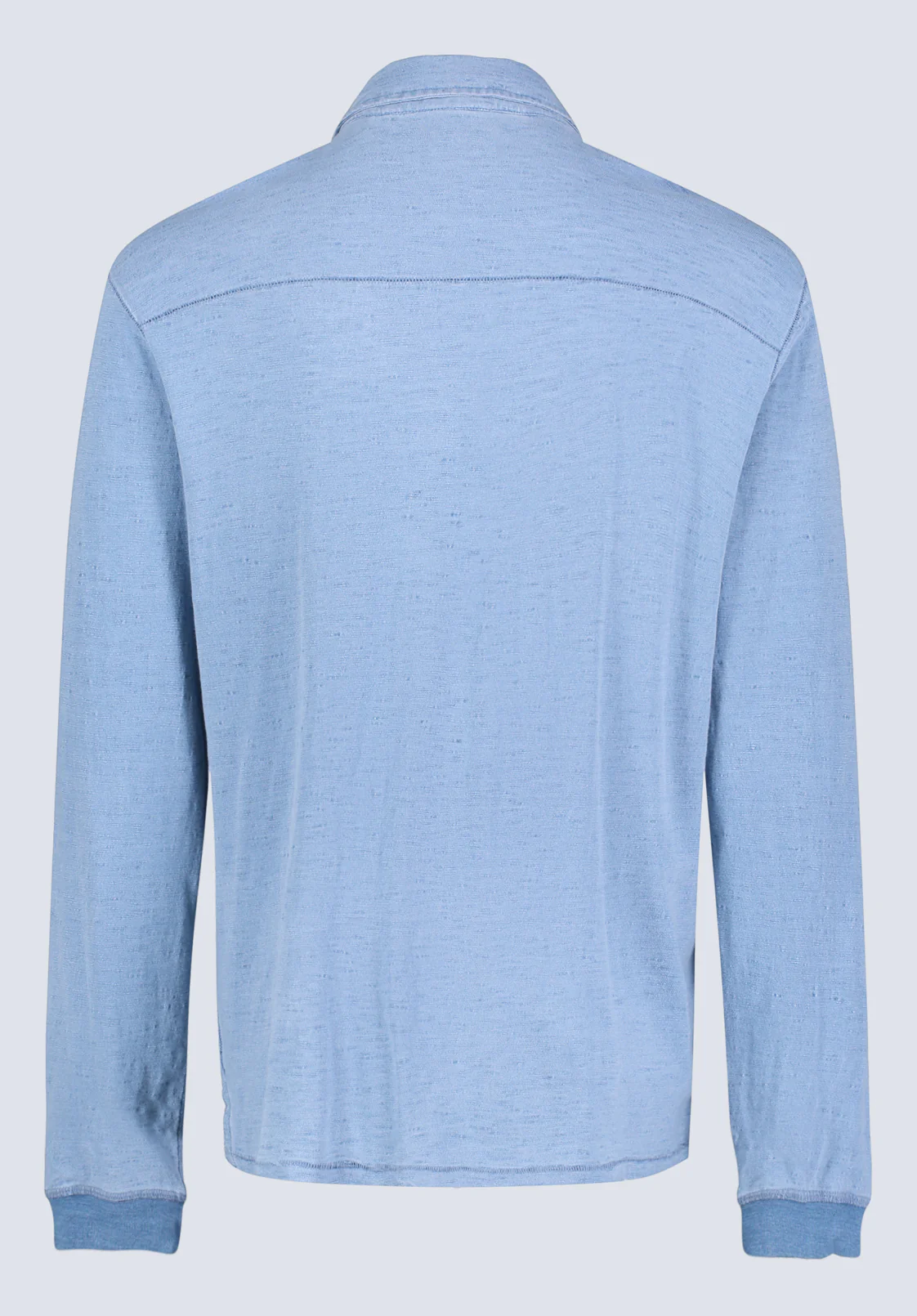 Kimmy Men's Long-Sleeve Polo with Pocket, Blue - BM24492 - Image 7