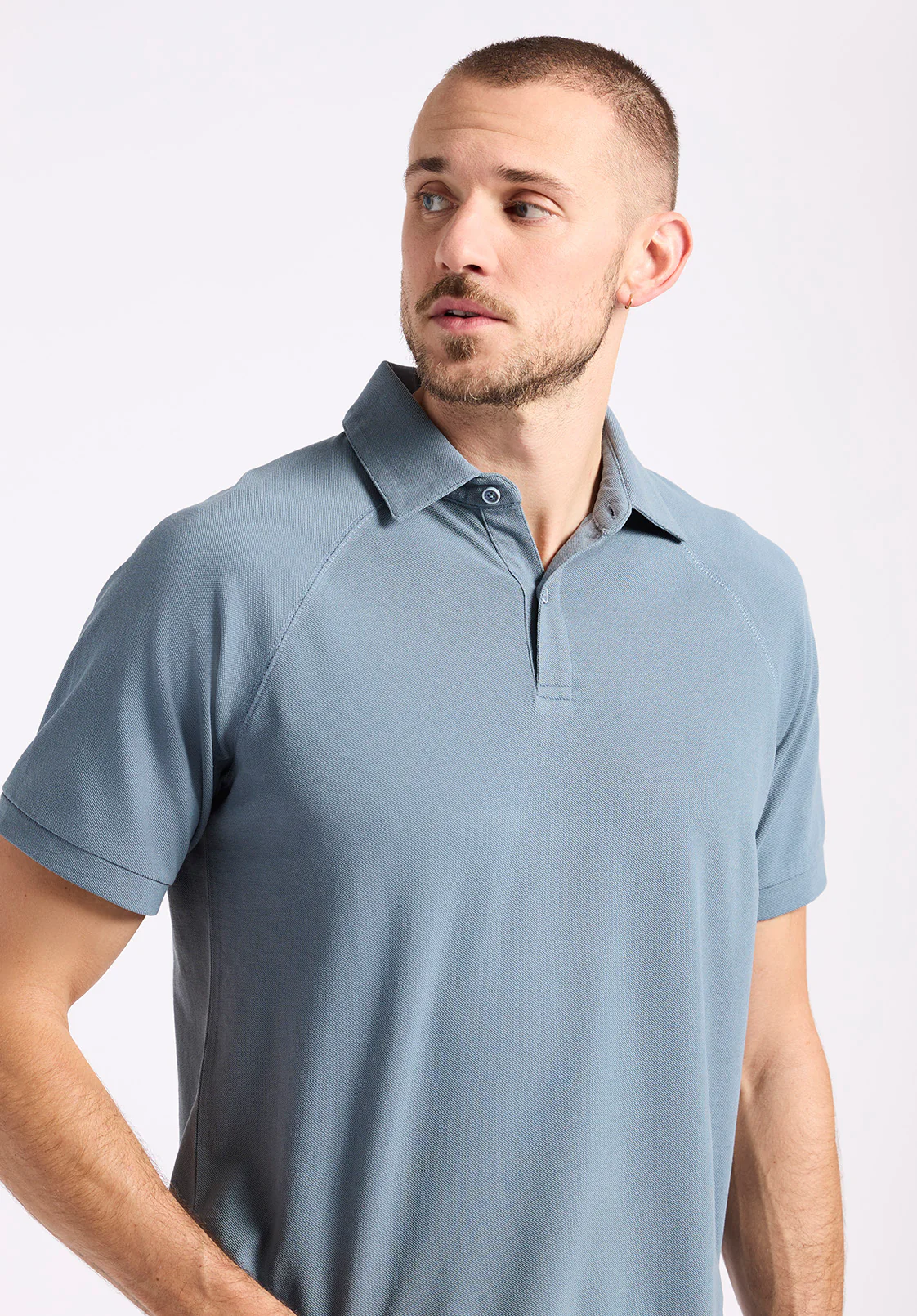 Kindell Men's Short-Sleeve Pique Polo, Mirage Blue - BM24608 - Image 2