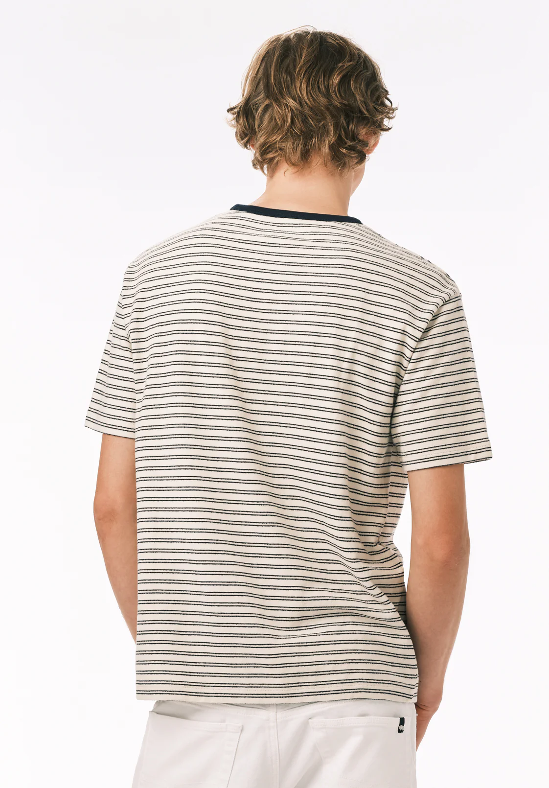 Kindo Men’s Striped T-Shirt, Whale - BM24901 - Image 4