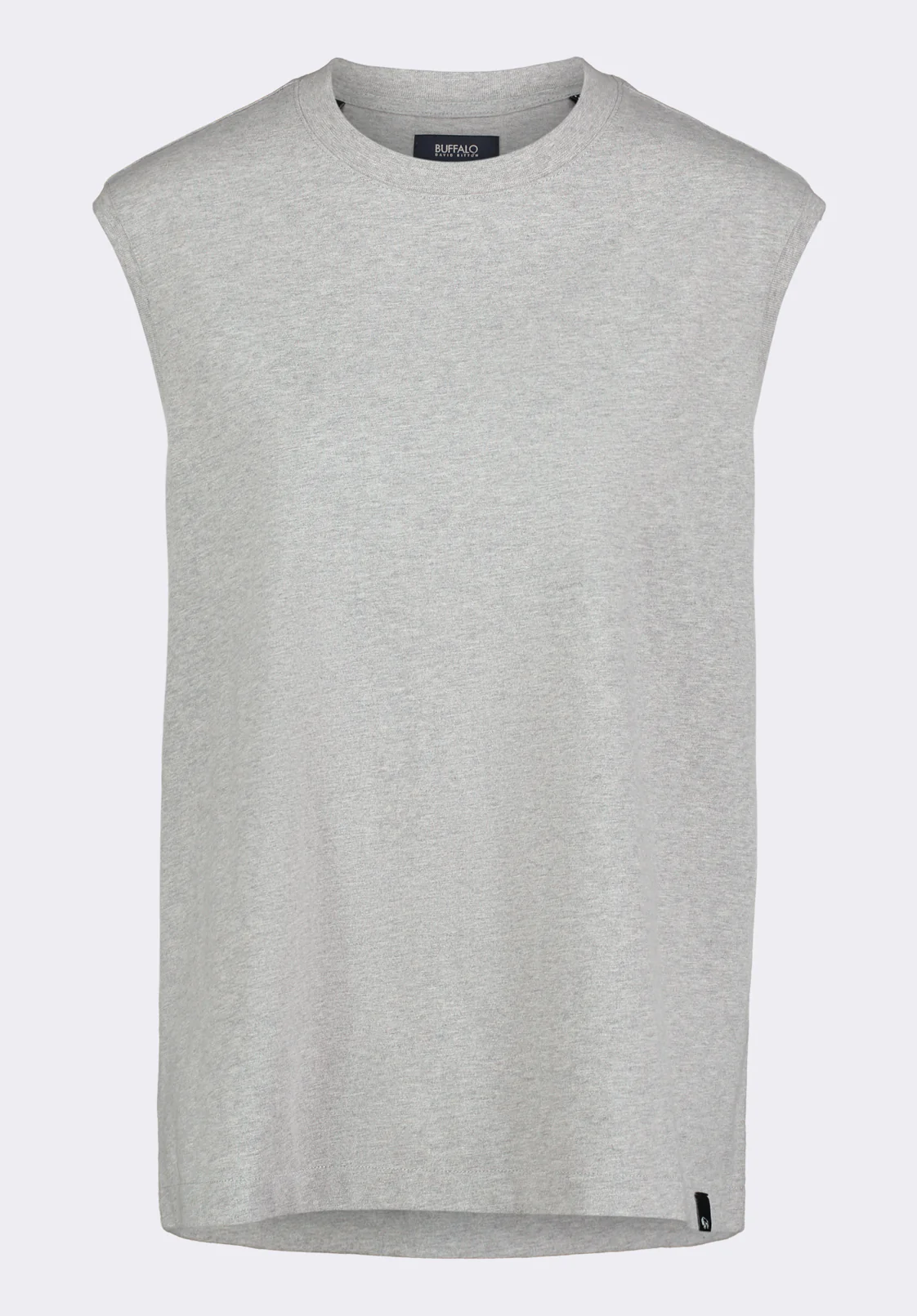 Kingster Men's Sleeveless Crew Neck Relaxed Fit Jersey Tank Top, Heather Grey - BM24601 - Image 5
