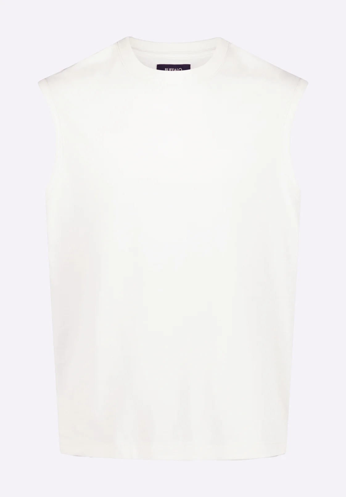 Kingster Men's Relaxed Fit Jersey Tank, Milk - BM24601 - Image 5