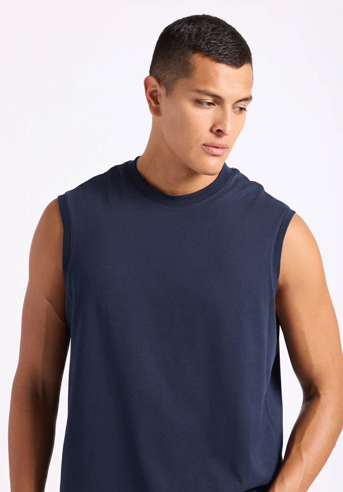 Kingster Men's Relaxed Fit Jersey Tank, Midnight Blue - BM24601 - Image 2