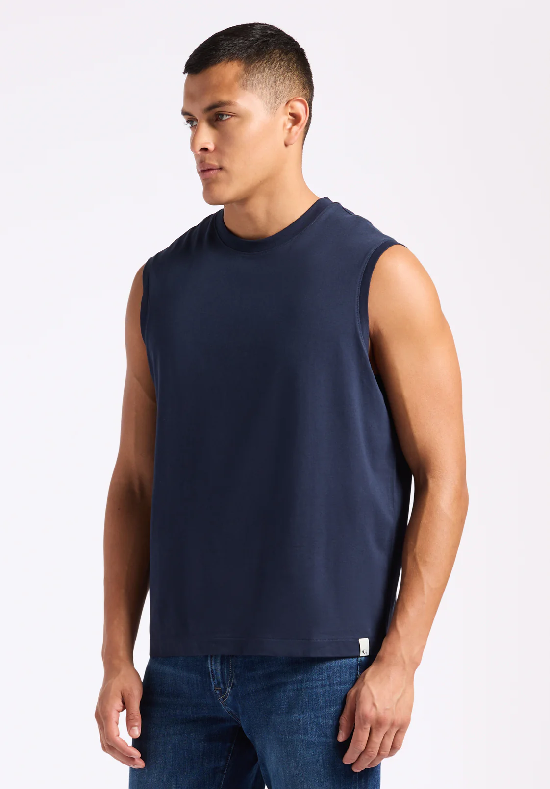 Kingster Men's Relaxed Fit Jersey Tank, Midnight Blue - BM24601 - Image 3