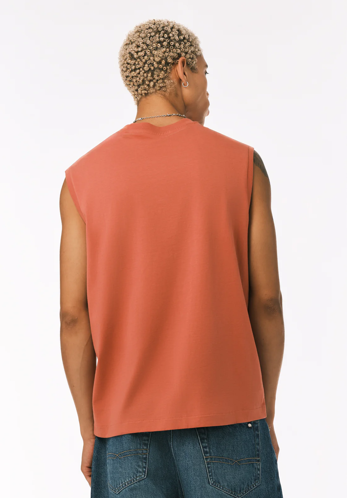 Kingster Men's Relaxed Fit Jersey Tank, Mineral Red - BM24601 - Image 4