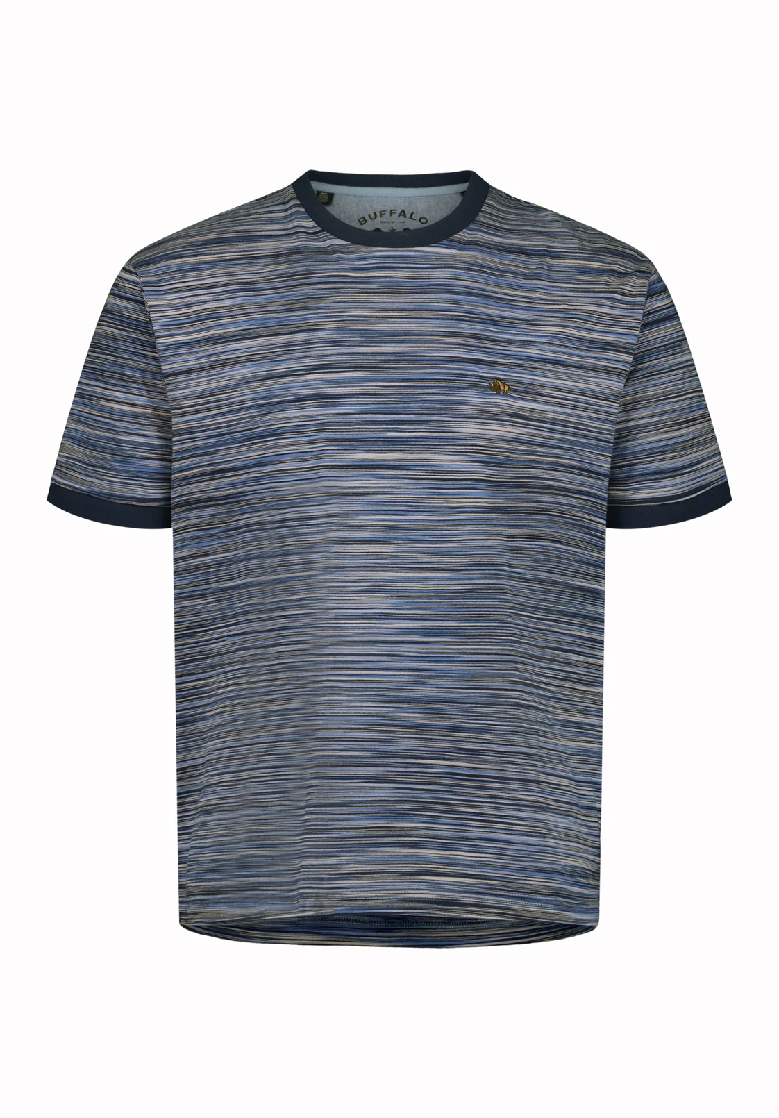 Kirion Men’s Striped T-Shirt, Faded Denim - BM24783 - Image 5