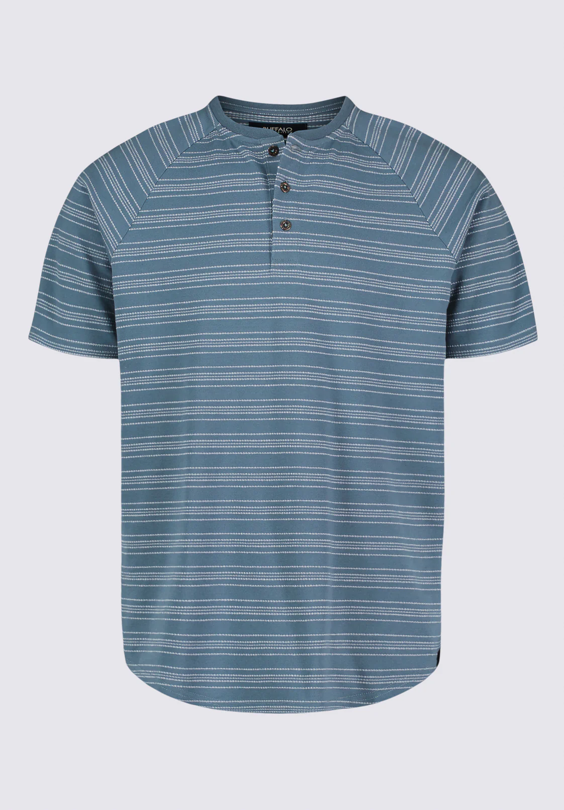 Klaus Men's Short-Sleeve Striped Henley Top, Mirage - BM24630 - Image 6