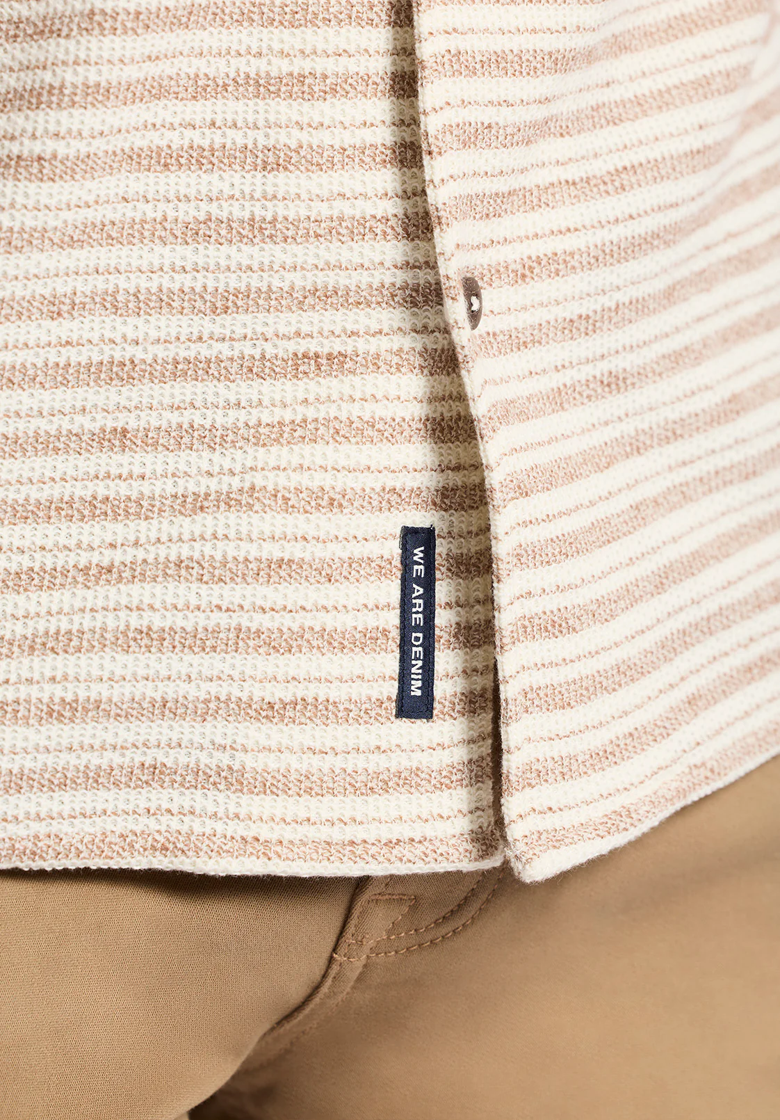 Koddy Men's Short-Sleeve Striped Jersey Button-Up Relaxed Fit Shirt, Woodsmoke - BM24599 - Image 5