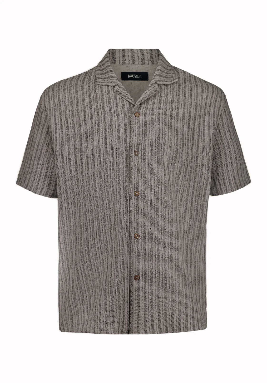 Koddy Men’s Textured Striped Short Sleeve Boxy Knit Shirt, Meteorite - BM24869 - Image 5