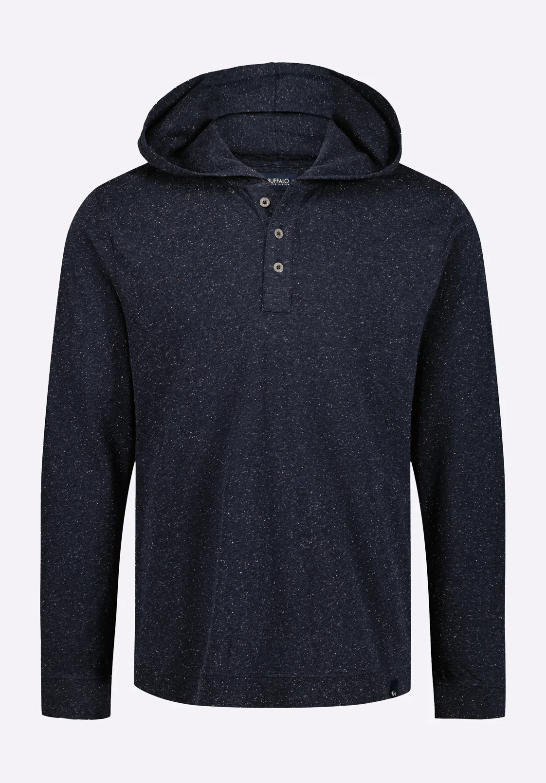 Kolder Men's Relaxed Fit Hooded Henley Top, Whale - BM24544 - Image 6