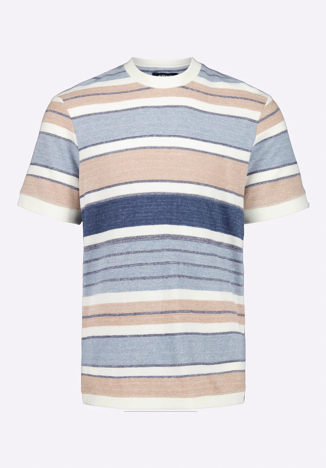 Konnair Men's Short-Sleeve Texture Jersey Striped T-Shirt, Blue - BM24545 - Image 5
