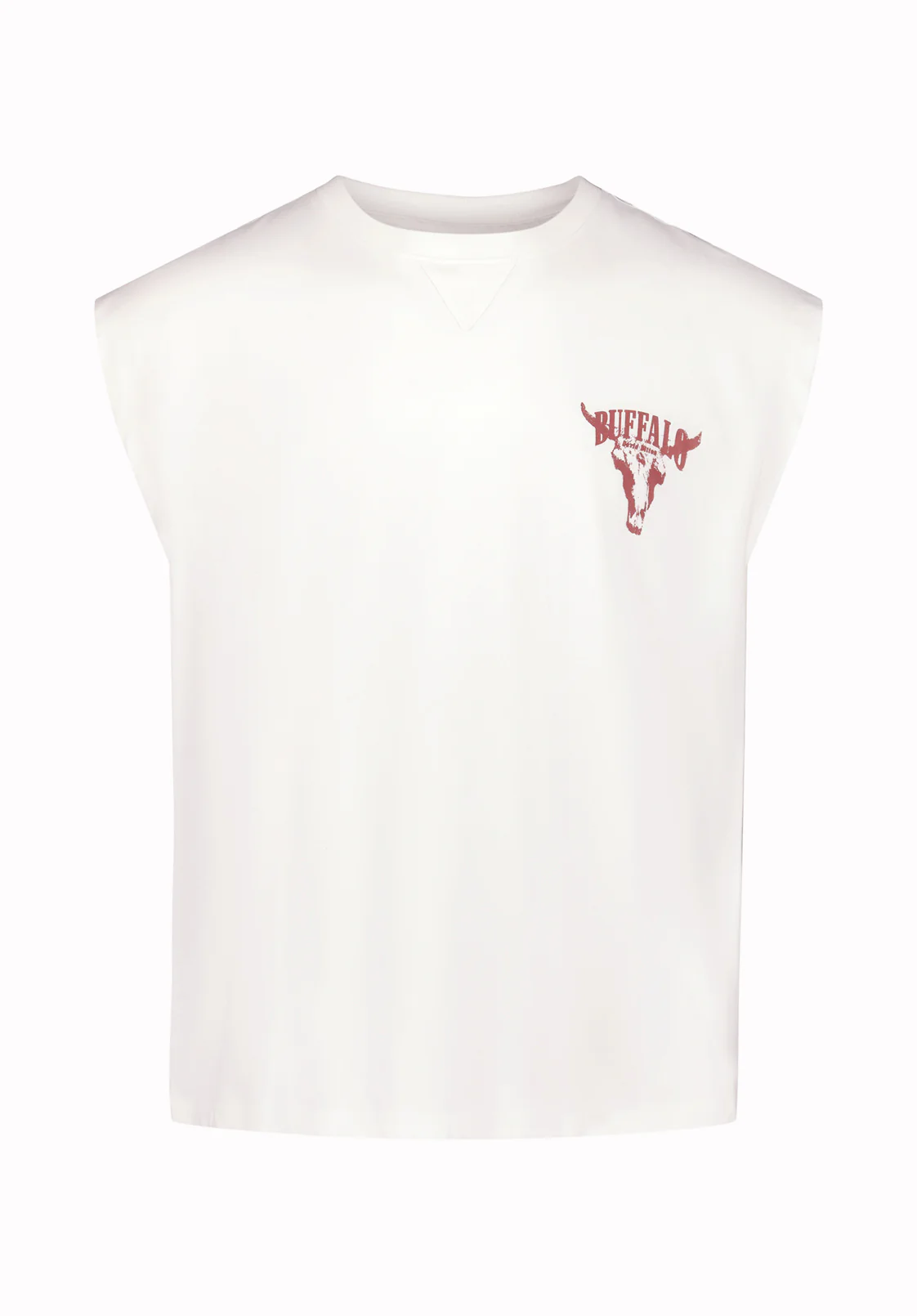 Kurt Men’s Cropped Graphic Tank, White - BM24854 - Image 5