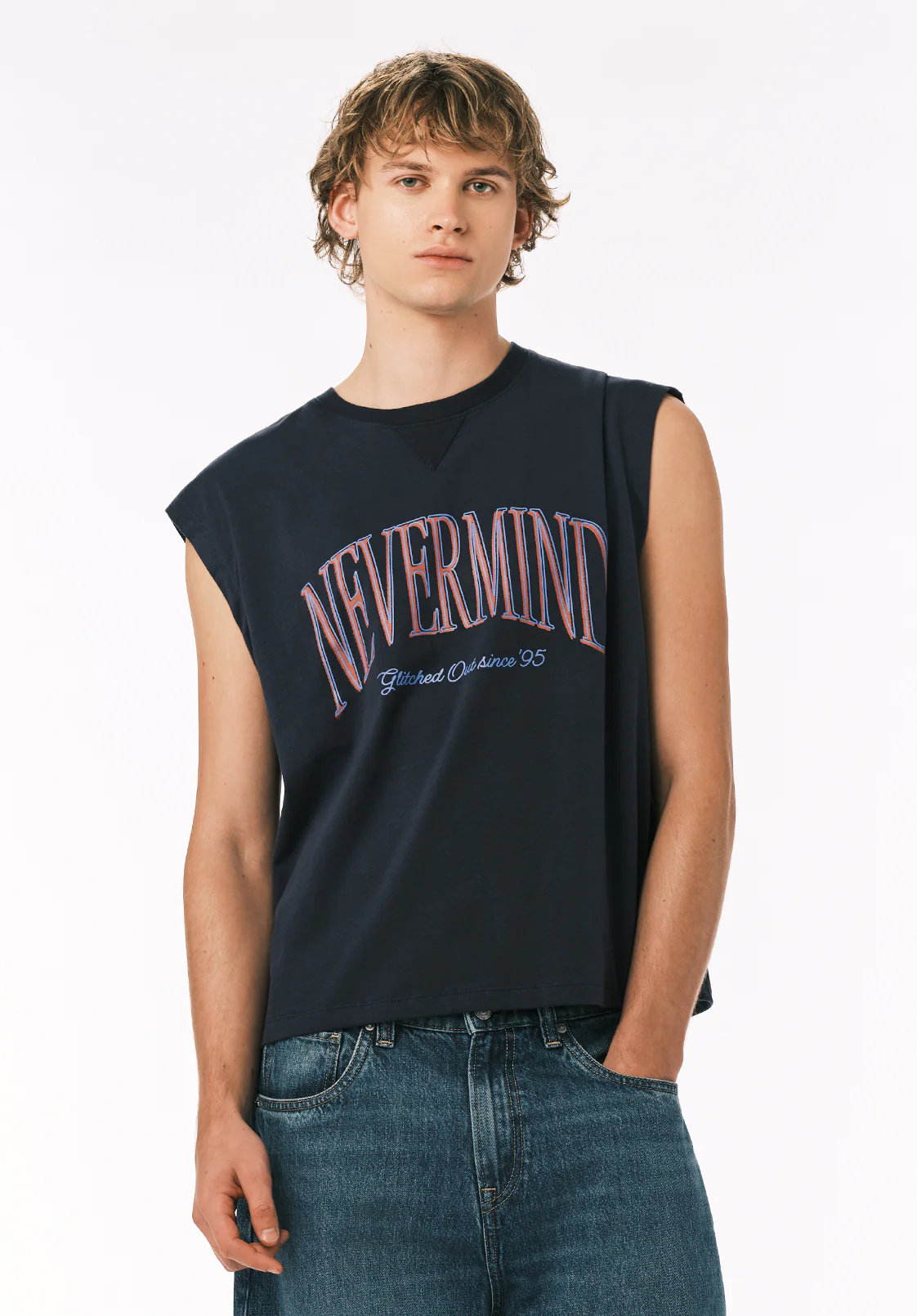 Kurt Men’s Cropped Graphic Tank, Whale - BM24854 - Image 4