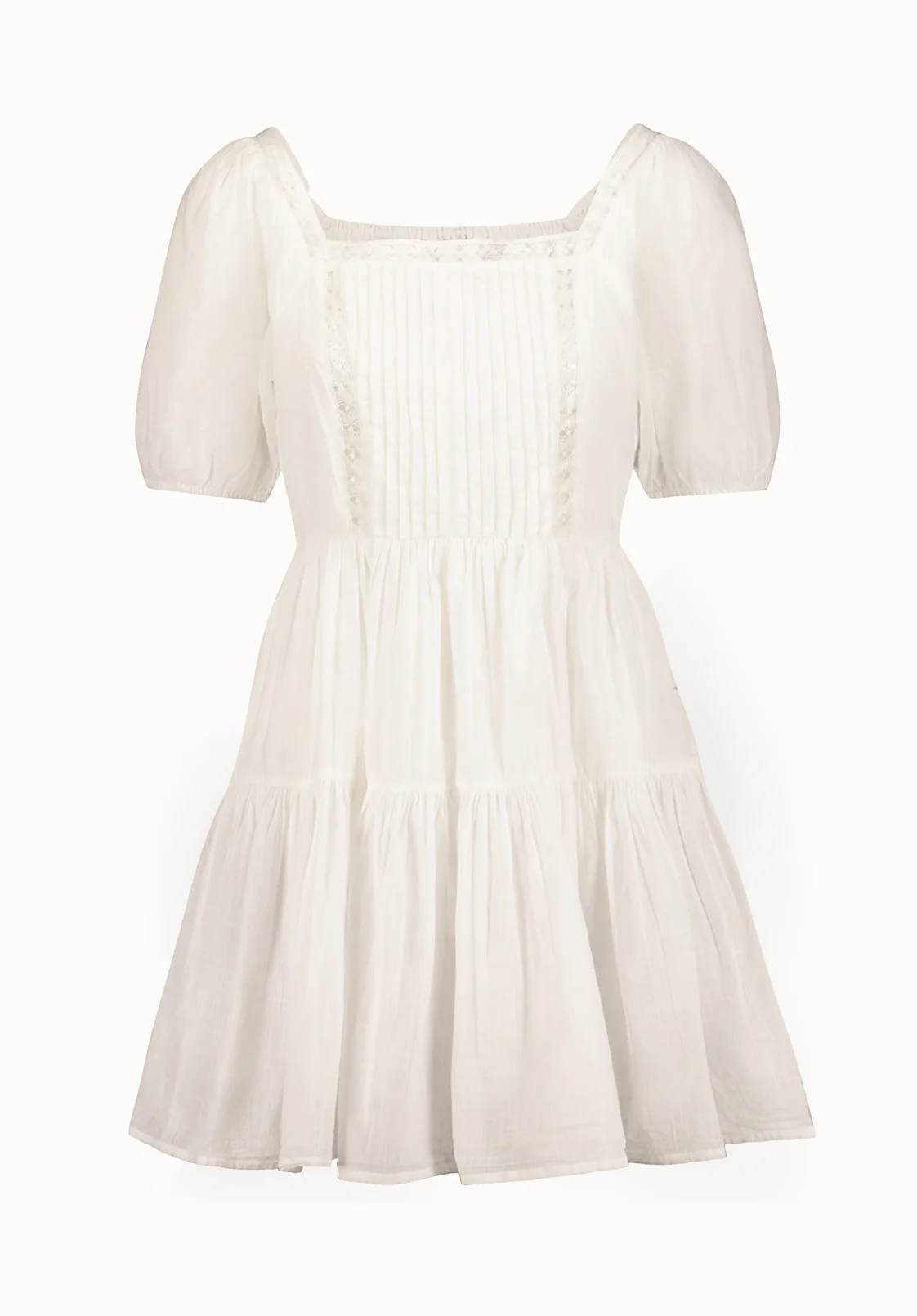 Lara Jean Women's Eyelet Trim Mini Dress, Bright White - WD0100P - Image 5