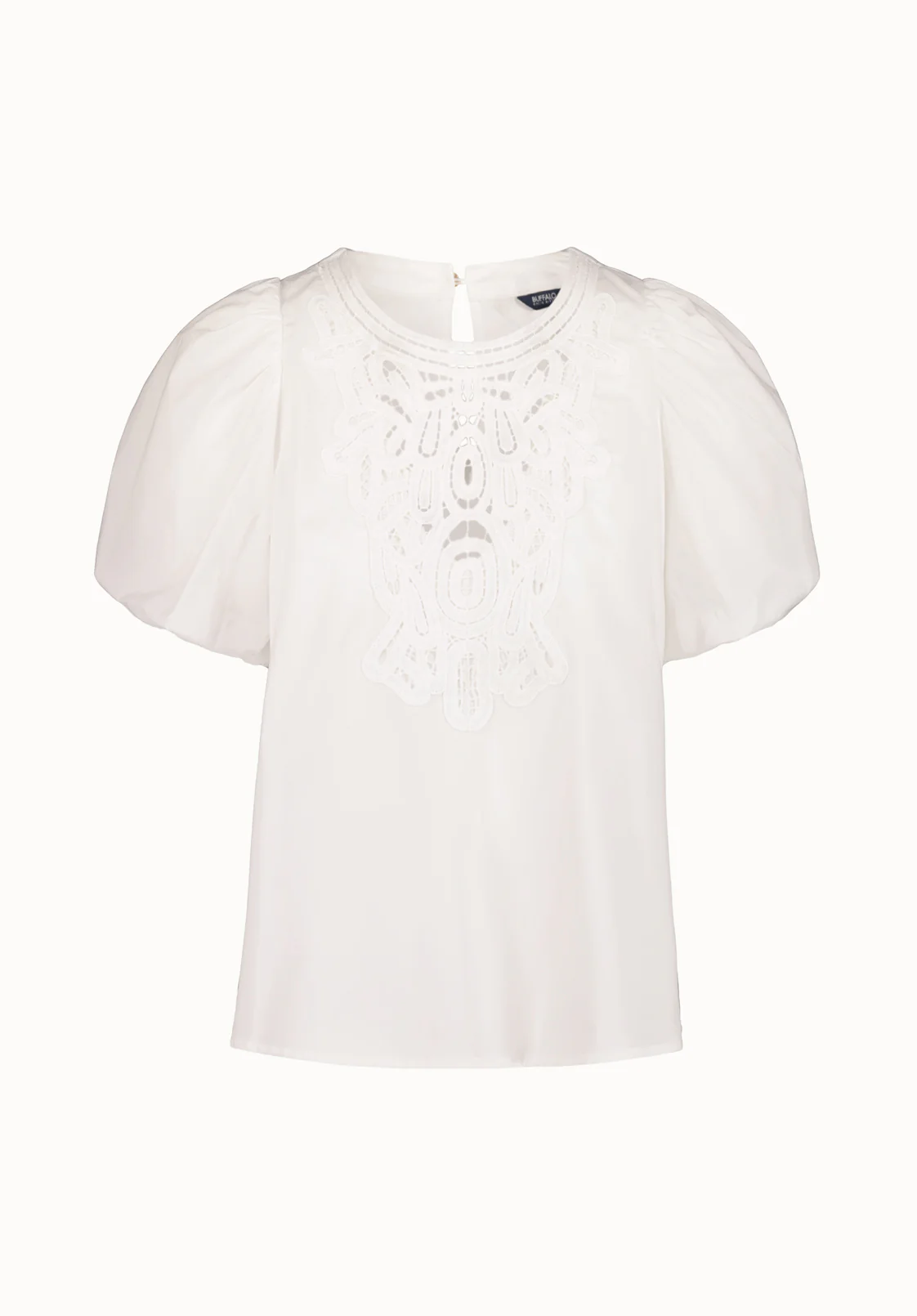 Leonella Women's Puff Sleeve Embroidered Blouse, White - WT0204P - Image 5