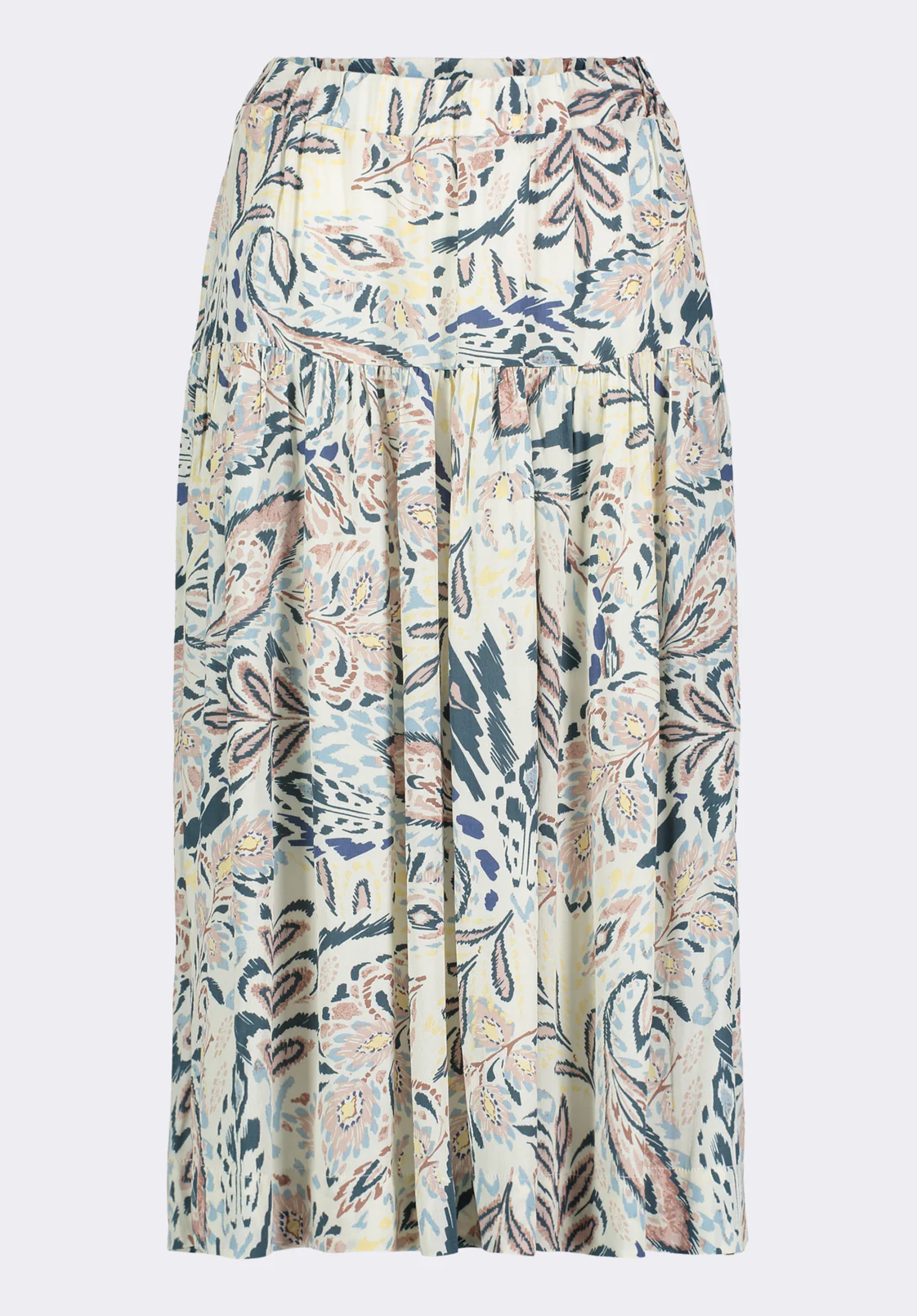 Lupita Women's Floral Print Tiered Midi Skirt, Paisley - WS0016P - Image 6