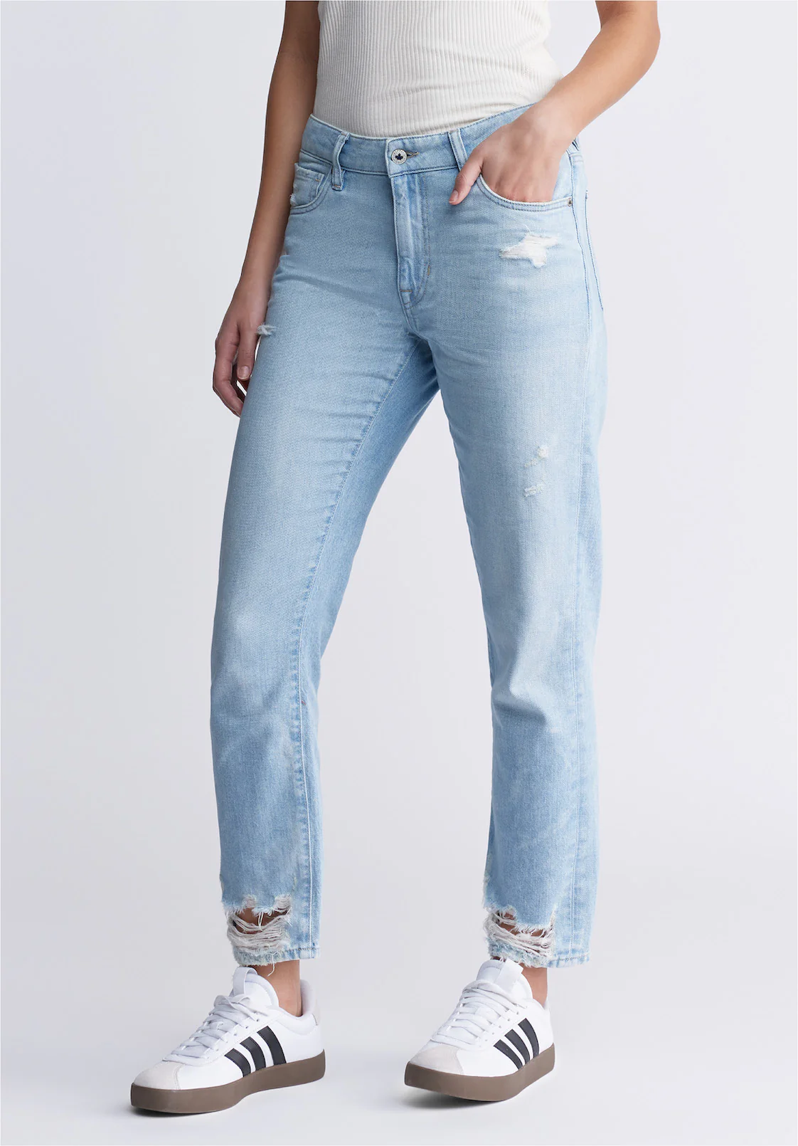 Relaxed Boyfriend Madison Women's Jeans, Distressed Vintage - BL15924 - Image 3