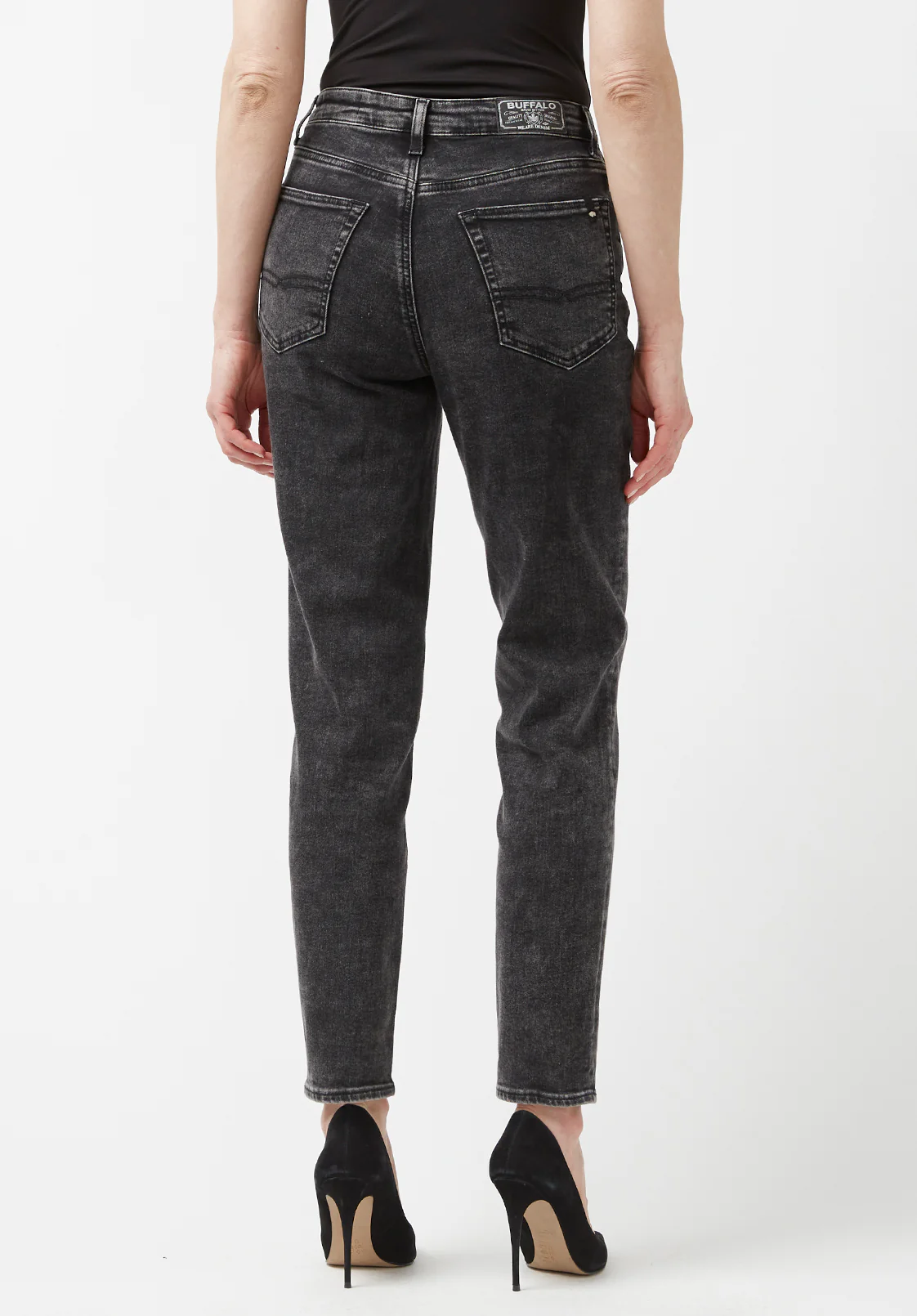 Margot Mom Jeans in Acid Washed Black - BL15850 - Image 3