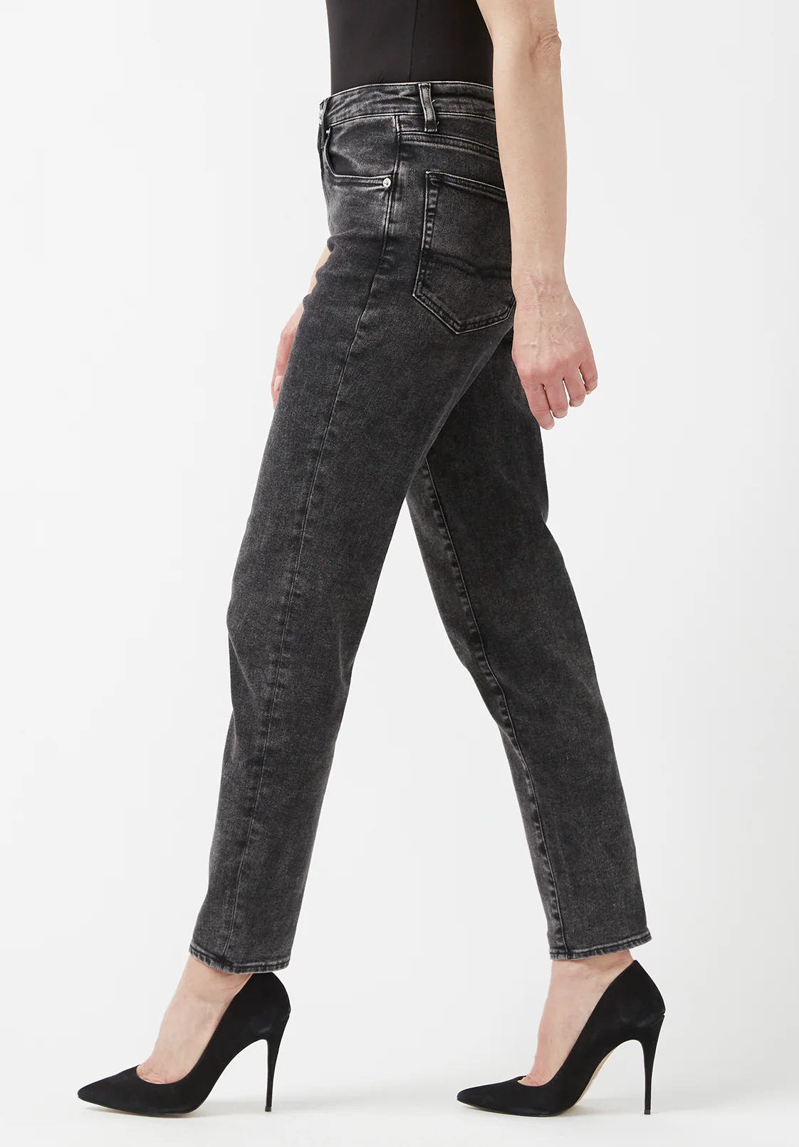 Margot Mom Jeans in Acid Washed Black - BL15850 - Image 6