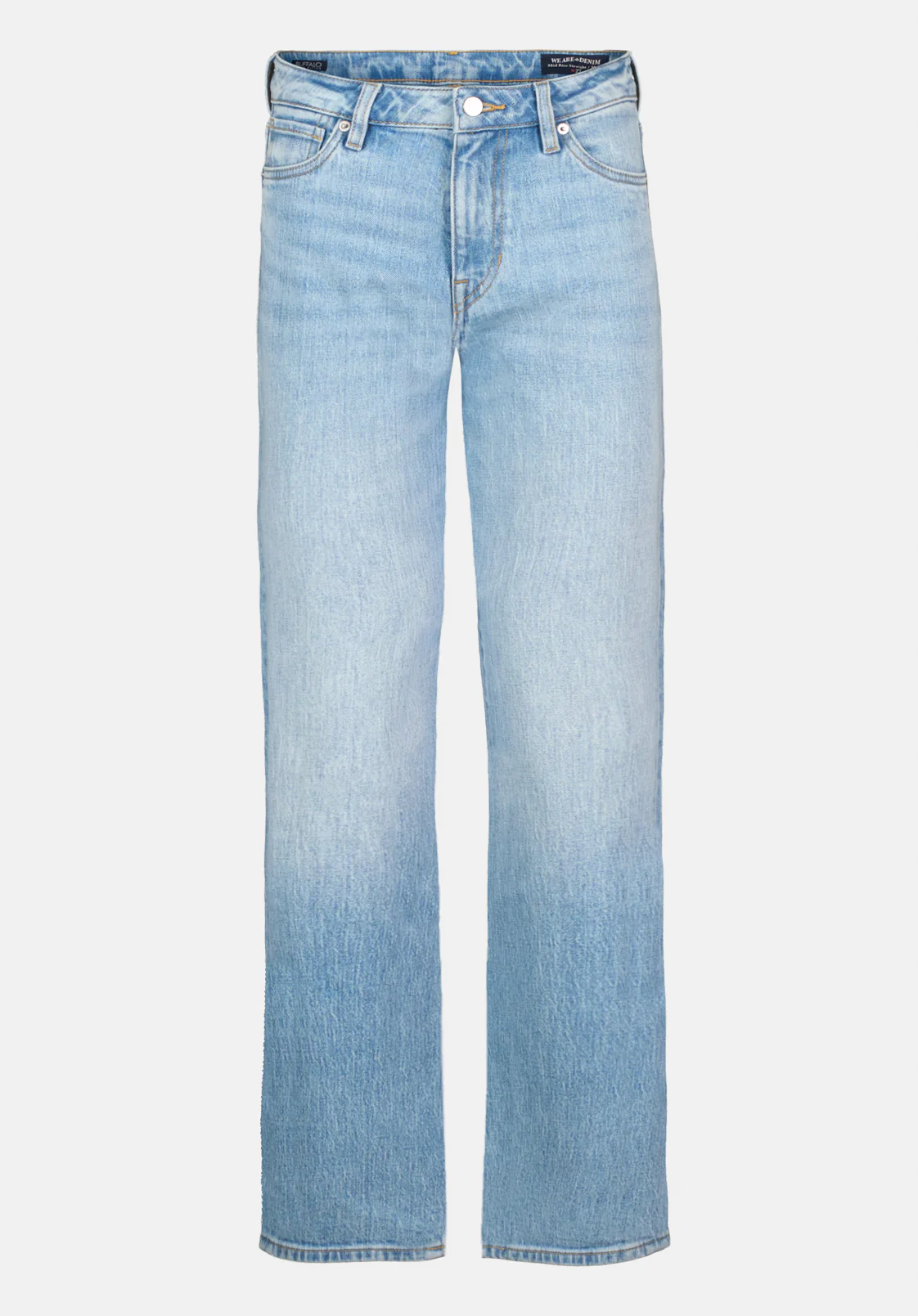 Mid Rise Straight Mary Women's Jeans, Light Blue Sanded - BL16092 - Image 5