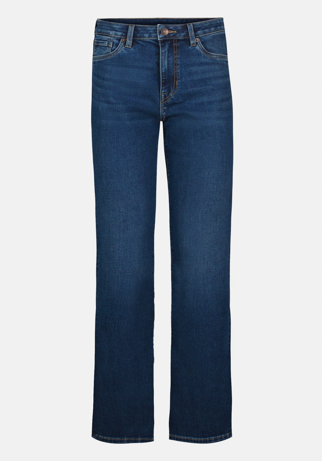 Mid Rise Straight Mary Women's Jeans, Contrasted Indigo - BL16151 - Image 5