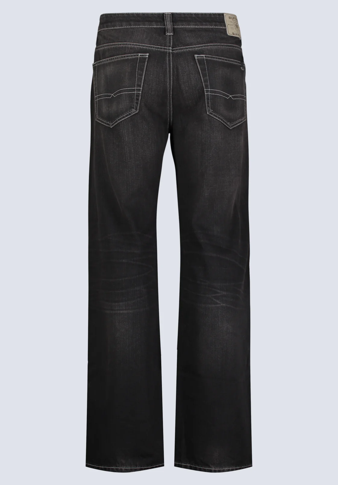 Loose Fit Matt Men's Jeans, Vintage Sanded Black - BM26007 - Image 9
