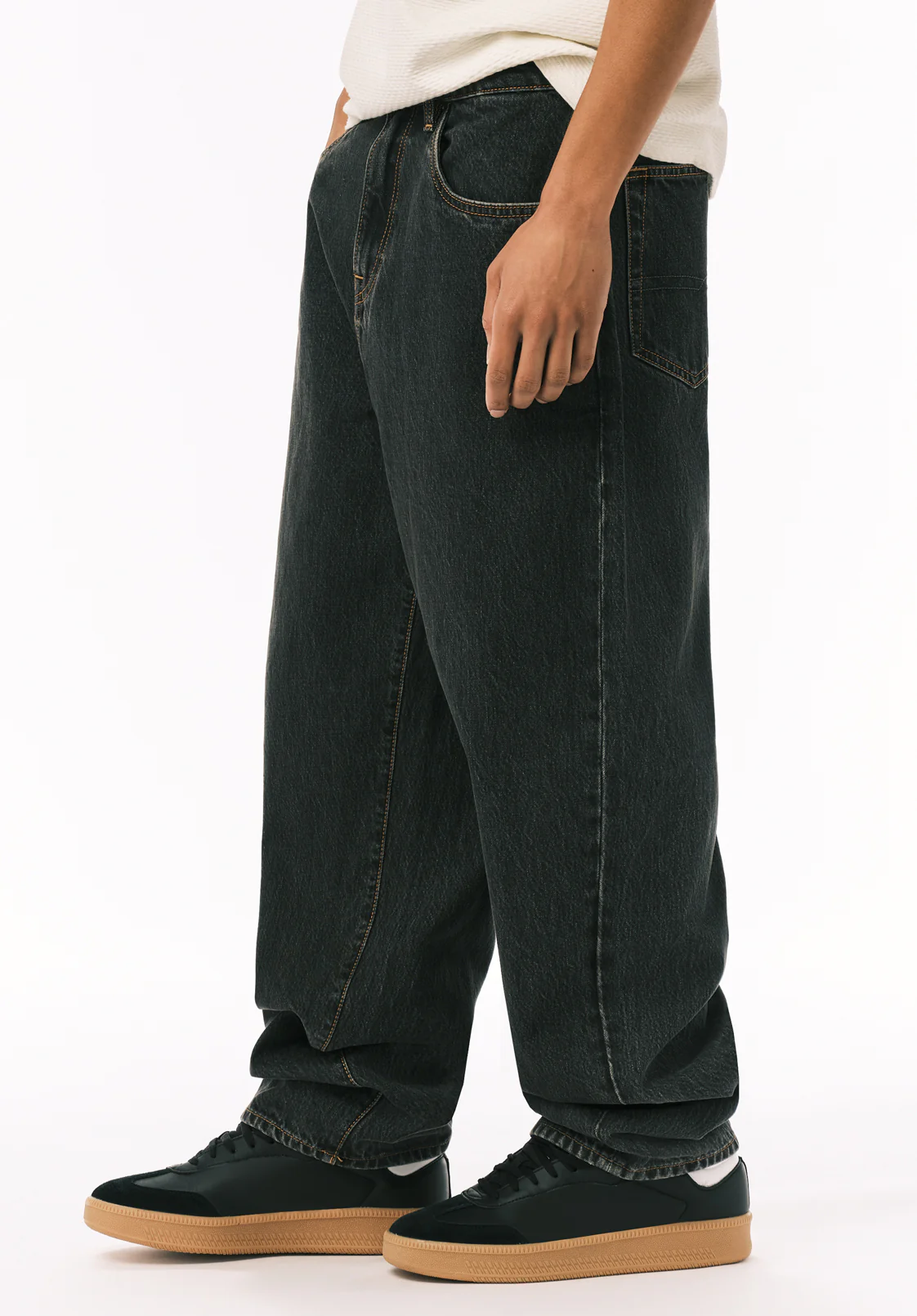Baggy Fit Mikey Men's Jeans, Black - BM26121 - Image 3