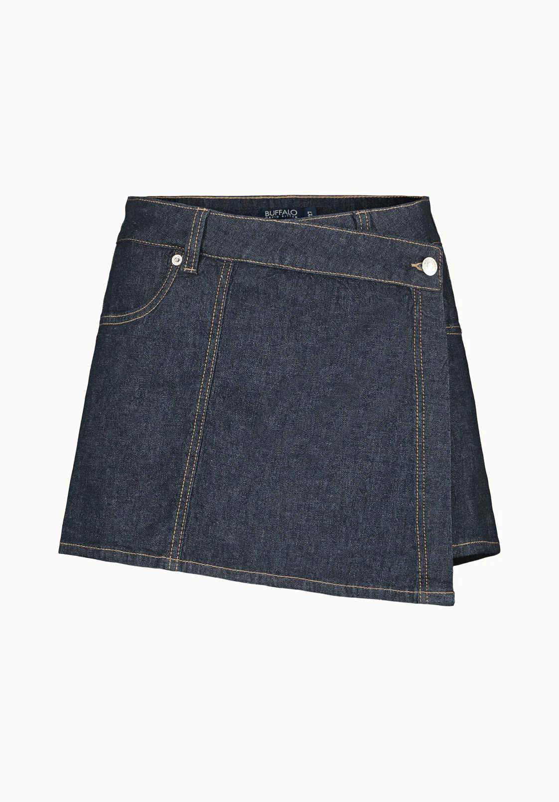 Olivia Women's Denim Skort with Overlap Detail, Indigo - BL16017 - Image 5