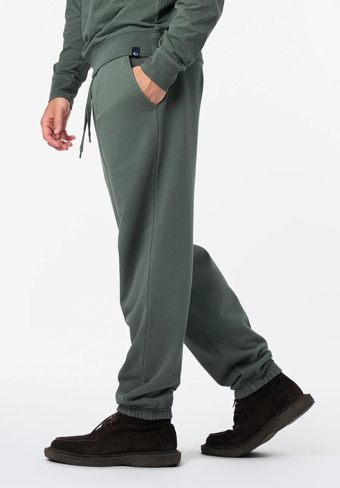 Patto Men's Relaxed Jogger Pants, Dark Forest Green - BM24598 - Image 3
