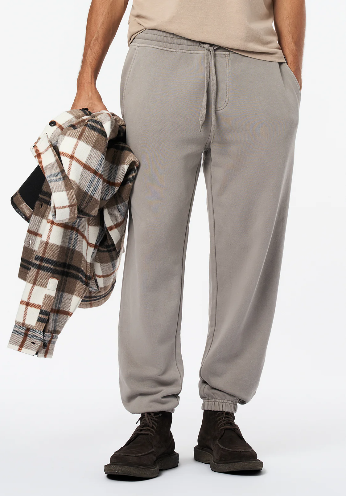 Patto Men's Relaxed Jogger Pants, Driftwood - BM24598 - Image 2