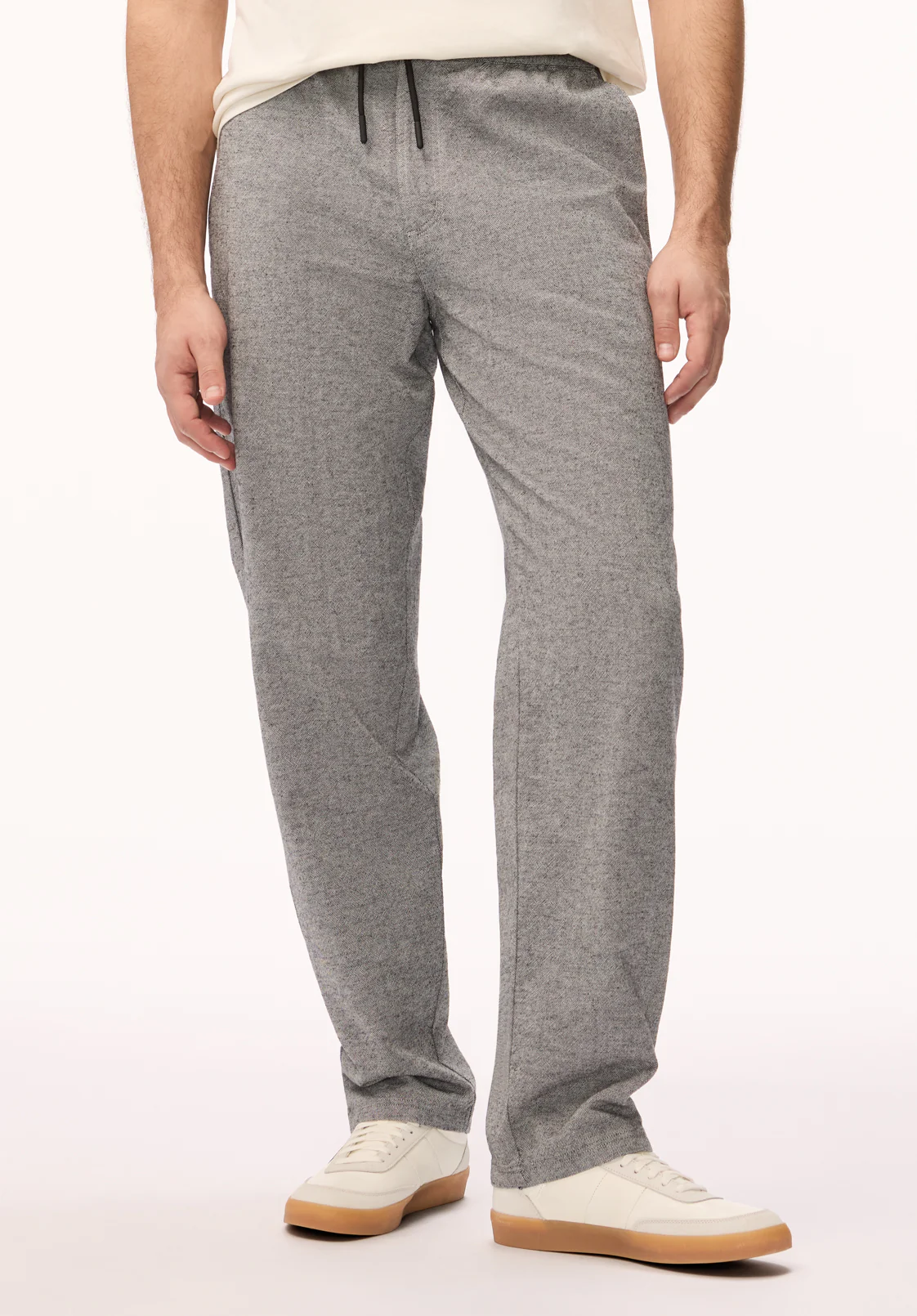 Pilsen Men's Linen-Blend Straight-Leg Pull-On Pants, Heather Black - BM24724 - Image 2