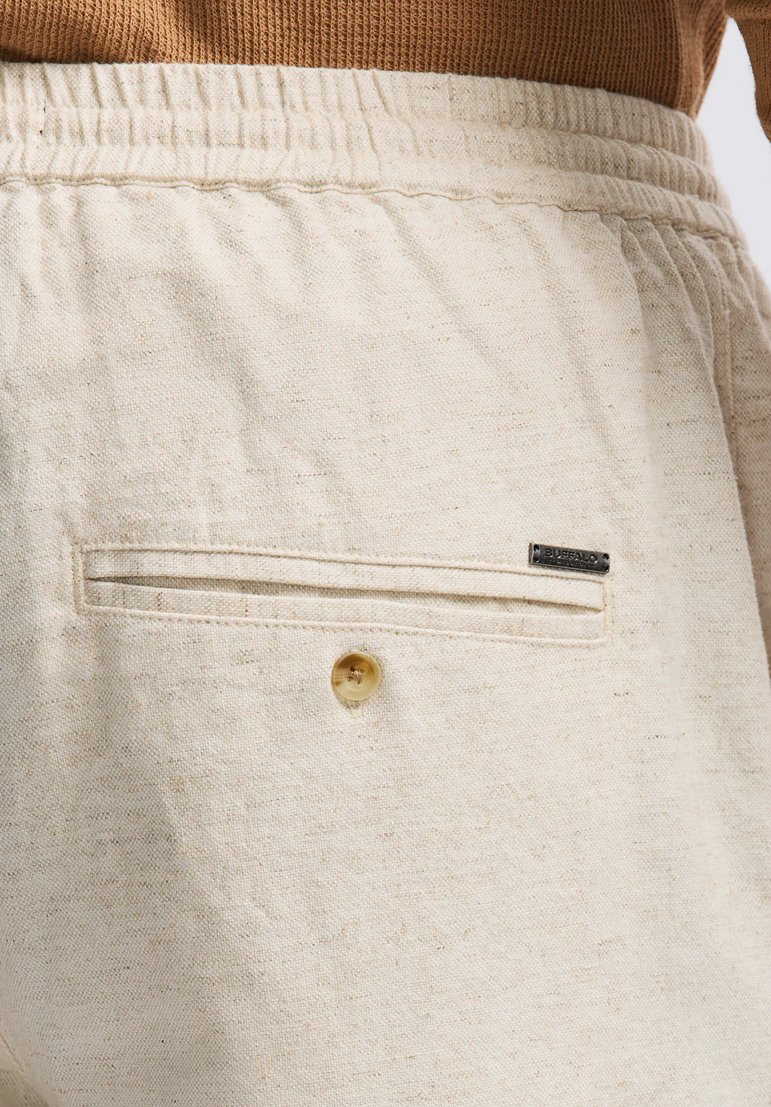 Pilsen Men's Linen-Blend Straight-Leg Pull-On Pants, Milk - BM24724 - Image 5