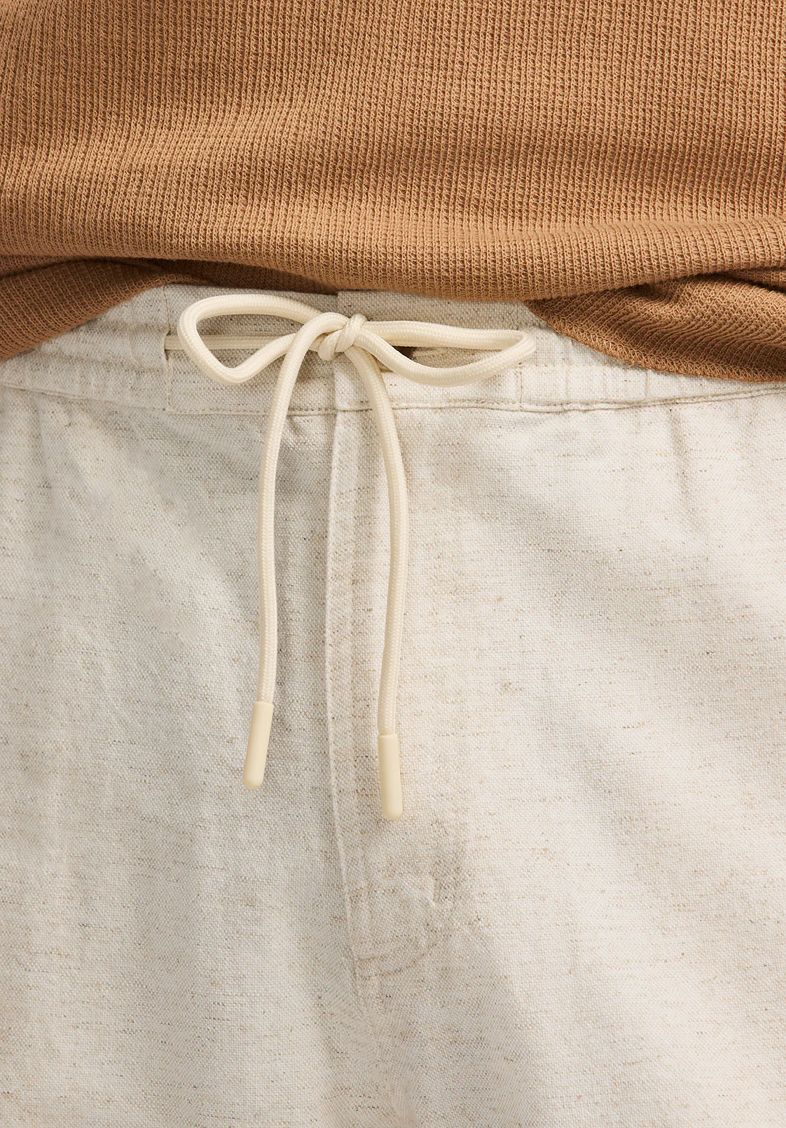 Pilsen Men's Linen-Blend Straight-Leg Pull-On Pants, Milk - BM24724 - Image 6