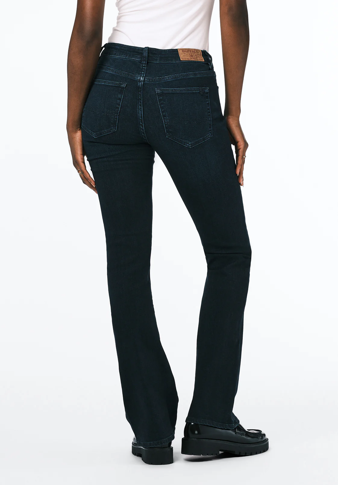 Mid Rise Bootcut Queen Women's Jeans in Dark Blue - BL15832 - Image 4