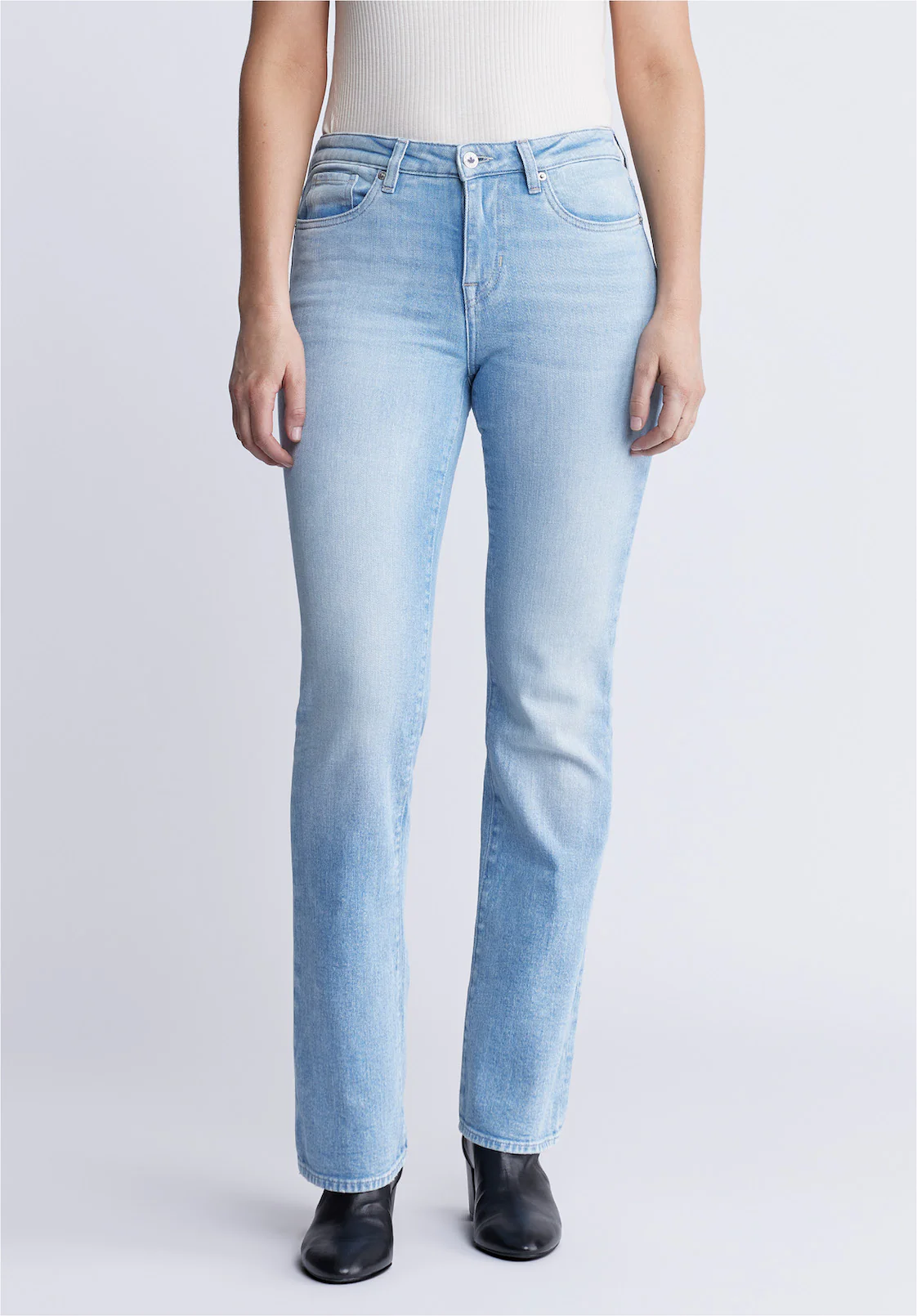 Mid Rise Bootcut Queen Women's Jeans, Vintage and Veined - BL15872 - Image 2