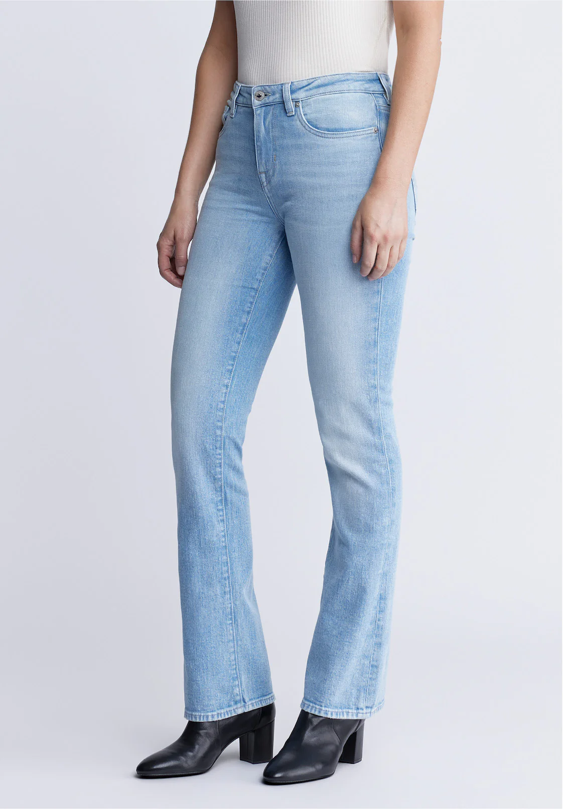 Mid Rise Bootcut Queen Women's Jeans, Vintage and Veined - BL15872 - Image 3