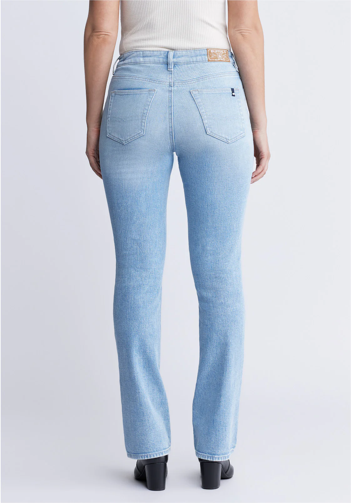 Mid Rise Bootcut Queen Women's Jeans, Vintage and Veined - BL15872 - Image 4