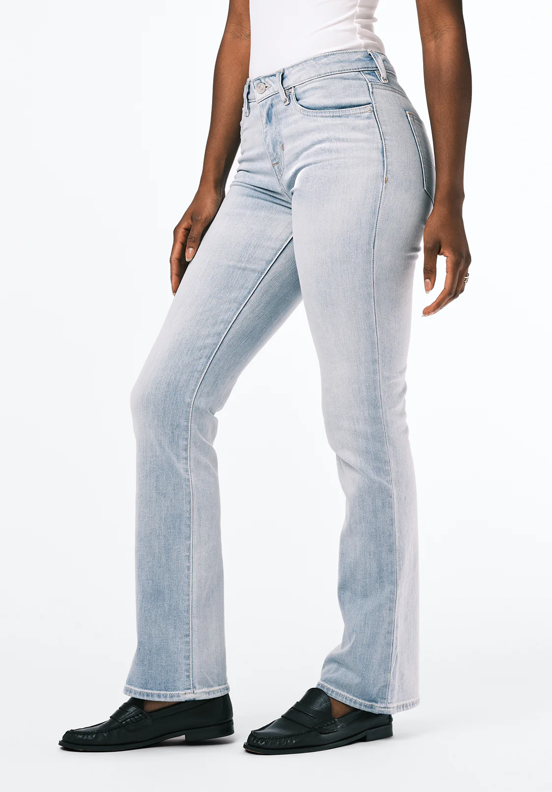 Mid Rise Bootcut Queen Women's Jeans, Vintage Blue - BL16045 - Image 3