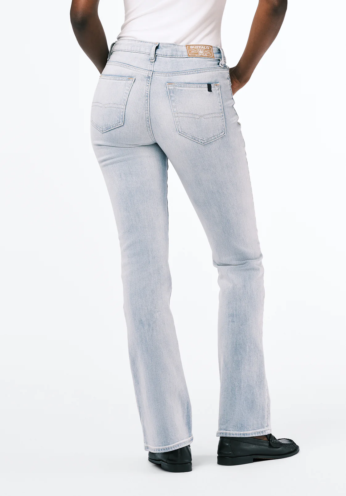 Mid Rise Bootcut Queen Women's Jeans, Vintage Blue - BL16045 - Image 4