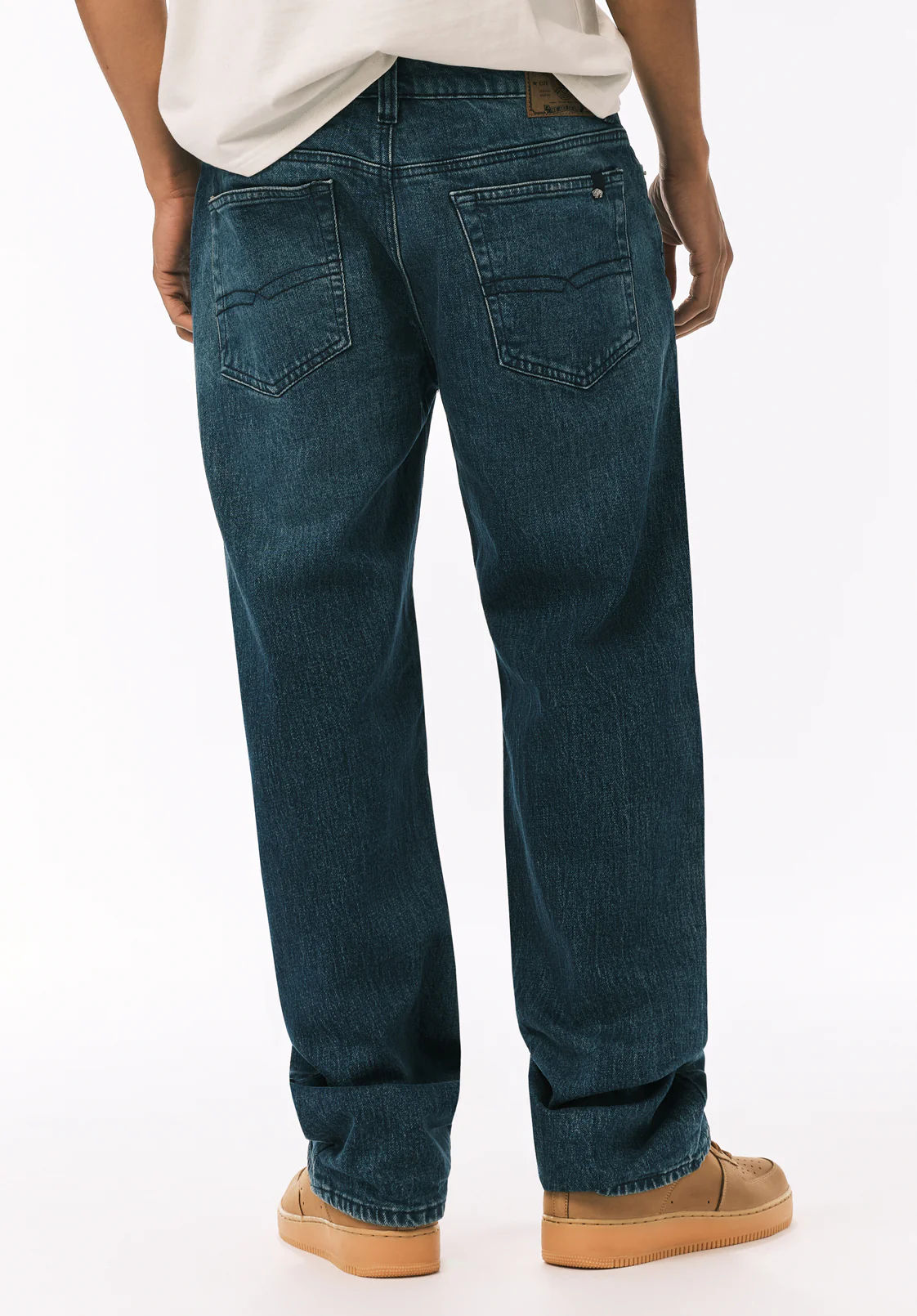 Ruffer Men's Easy Fit Jeans, Contrasted Blue - BM26128 - Image 3