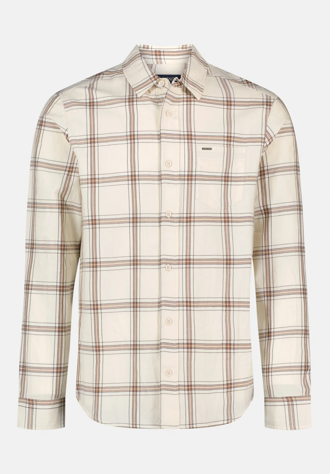 Sago Men’s Long-Sleeve Plaid Shirt, Buttercream - BM24689 - Image 5