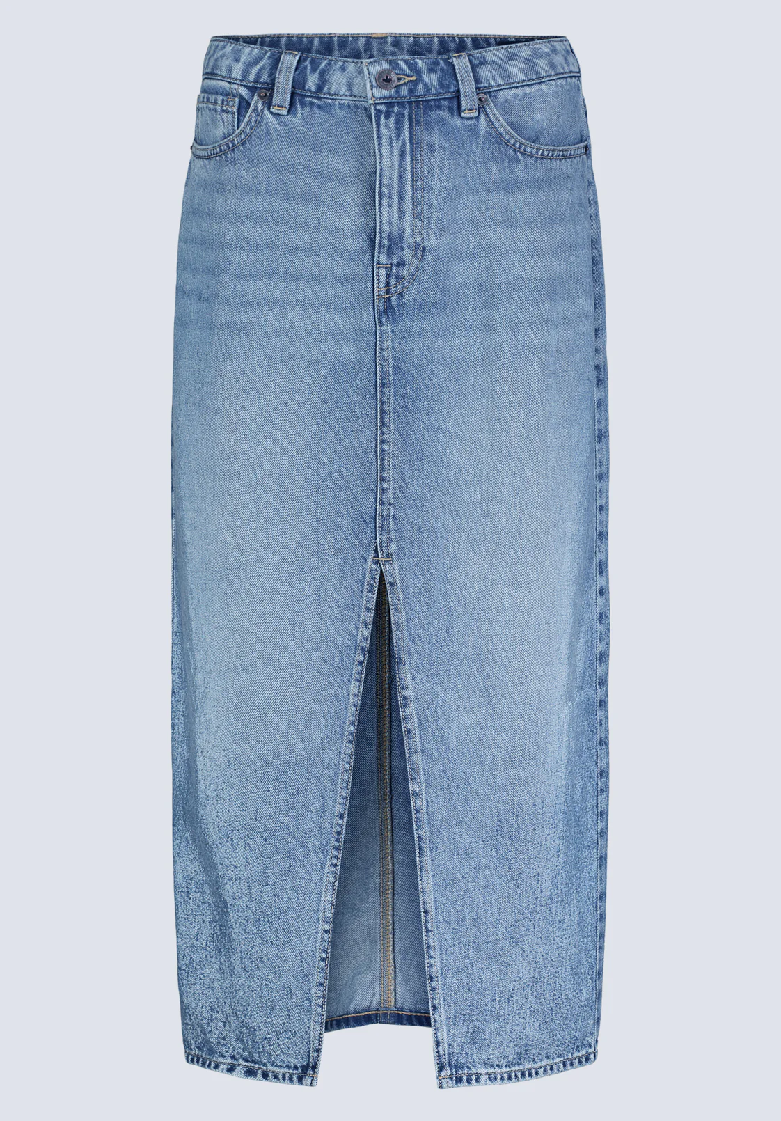 High Rise Samantha Women's Denim Skirt, Mid Blue Sanded - BL16008 - Image 6