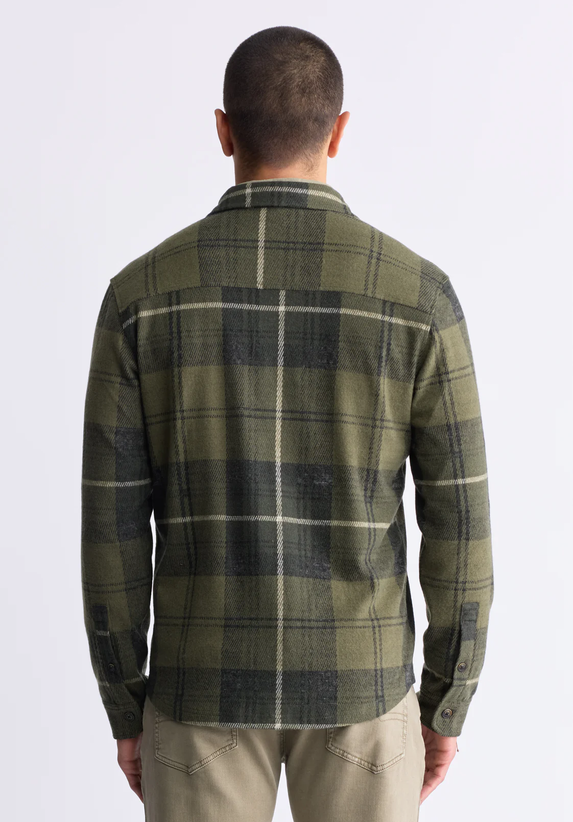 Samme Men's Plaid Blanket Shirt, Fern Green - BM24461 - Image 4