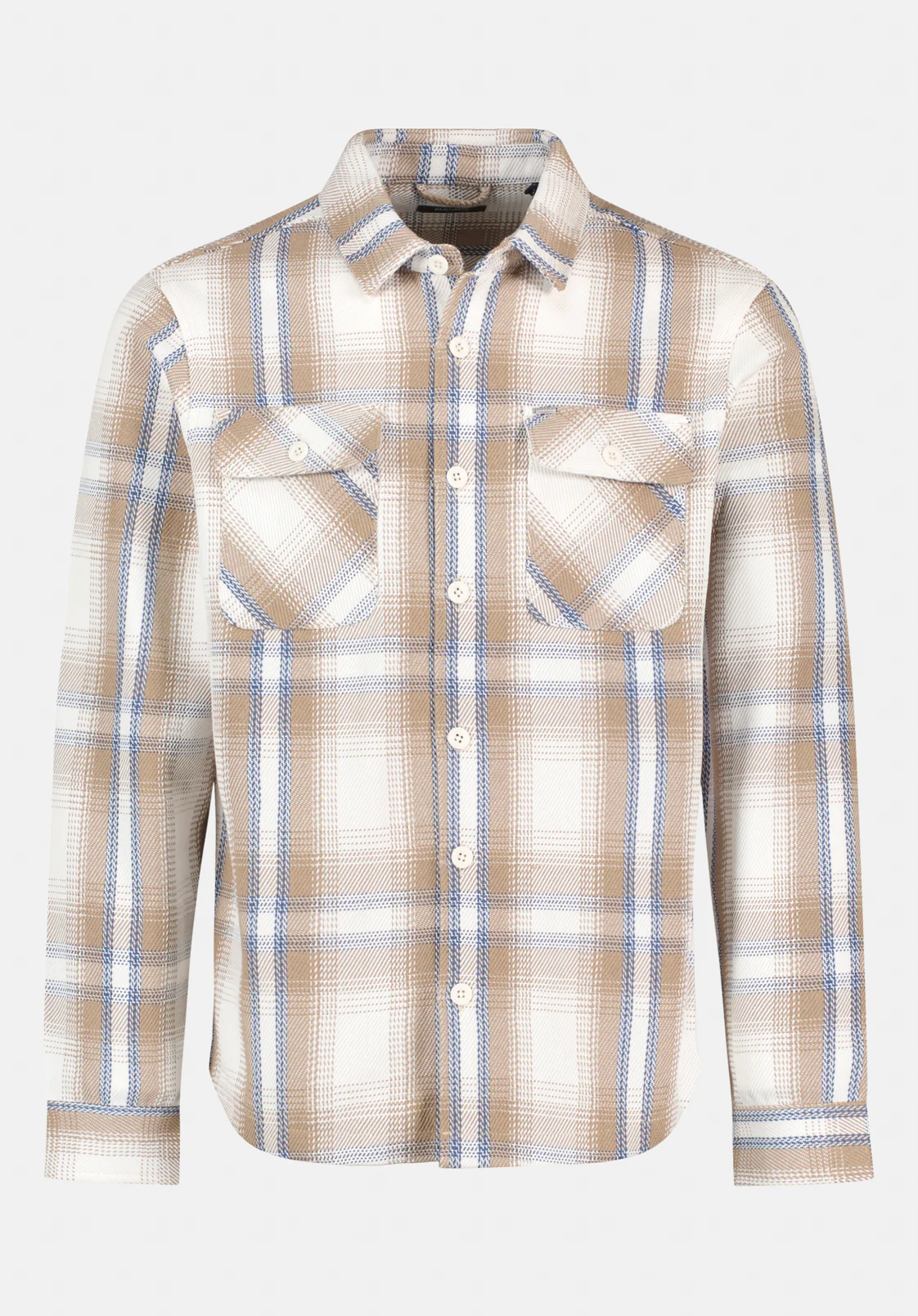 Samme Men's Long-Sleeve Relaxed Plaid Shirt, Milk - BM24686 - Image 5