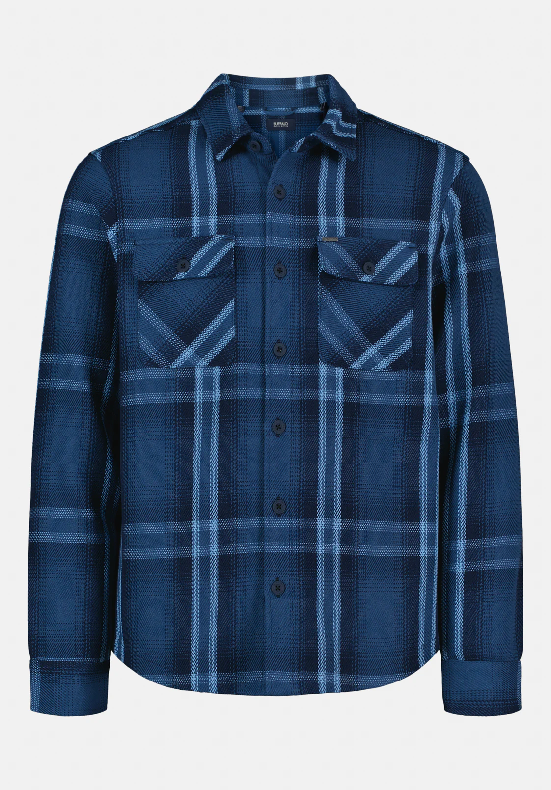 Samme Men's Long-Sleeve Relaxed Plaid Shirt, Whale - BM24686 - Image 5