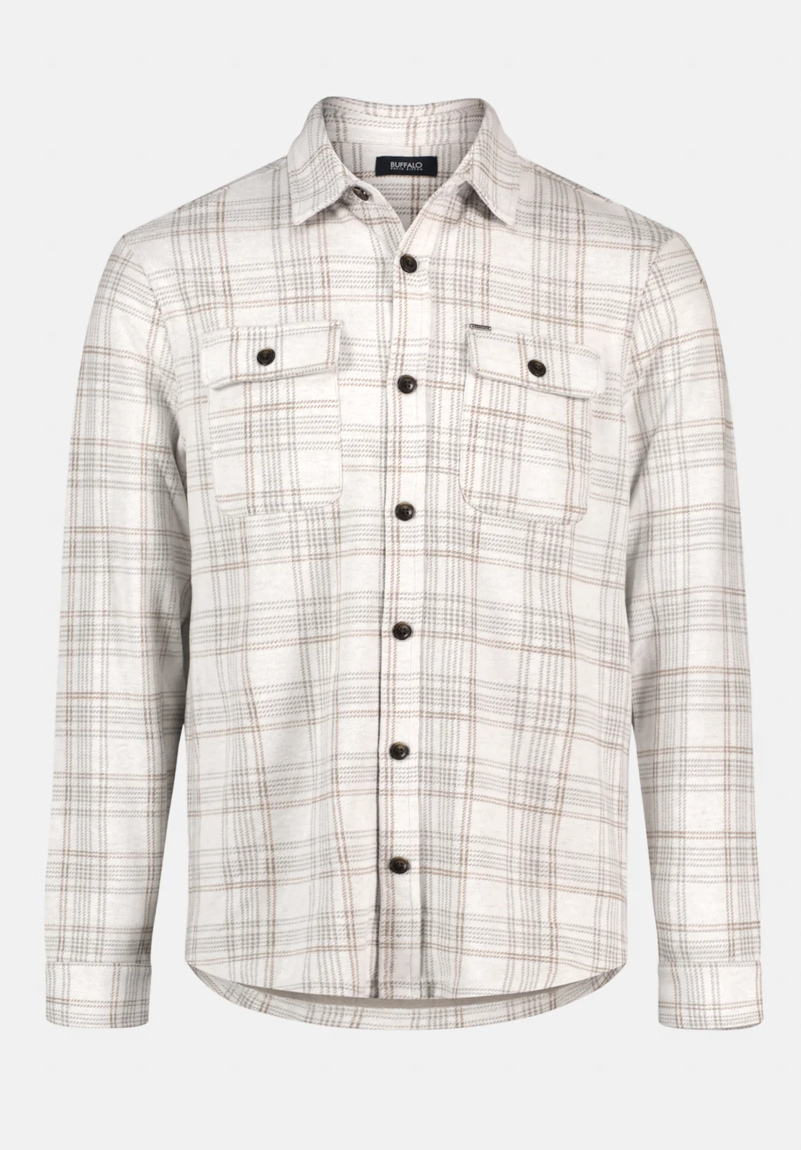 Samme Men's Long-Sleeve Plaid Blanket Shirt, Milk - BM24691 - Image 5